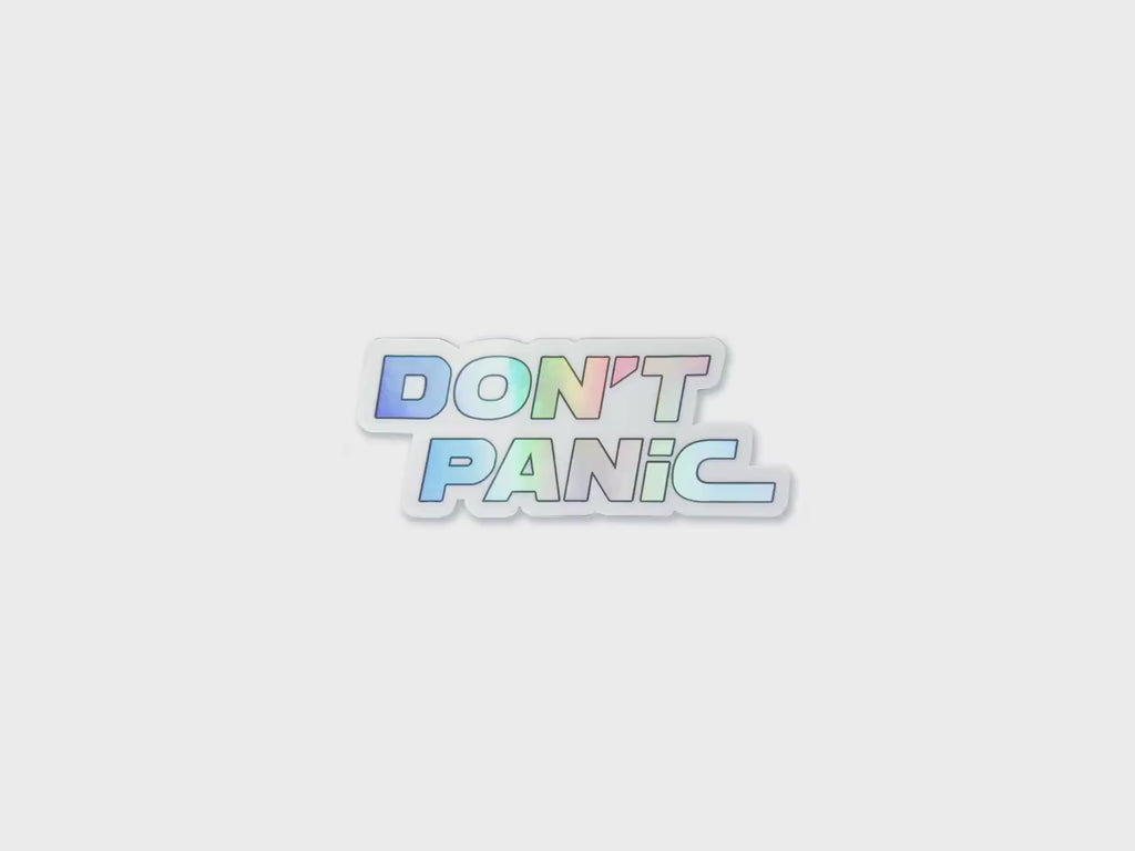 Holographic Don't Panic Decal