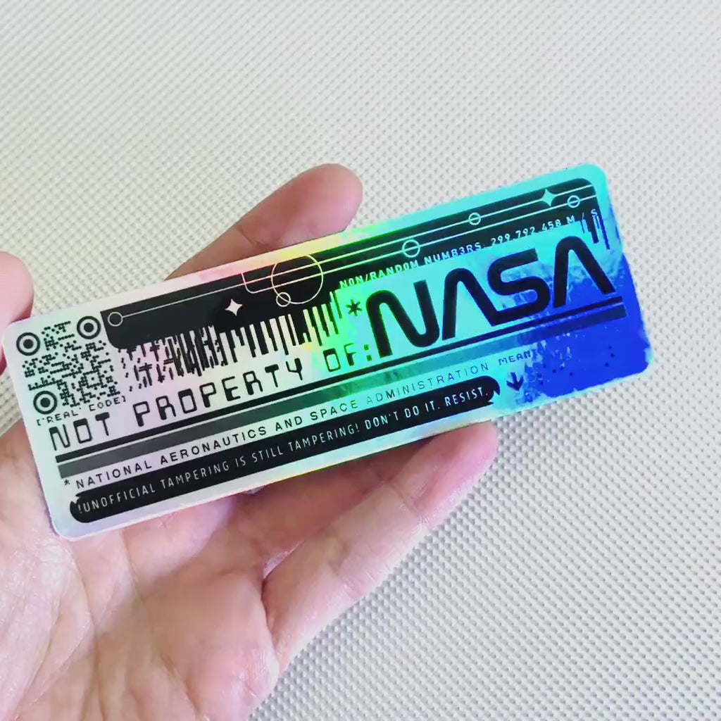 Not NASA Holographic Vinyl Decal
