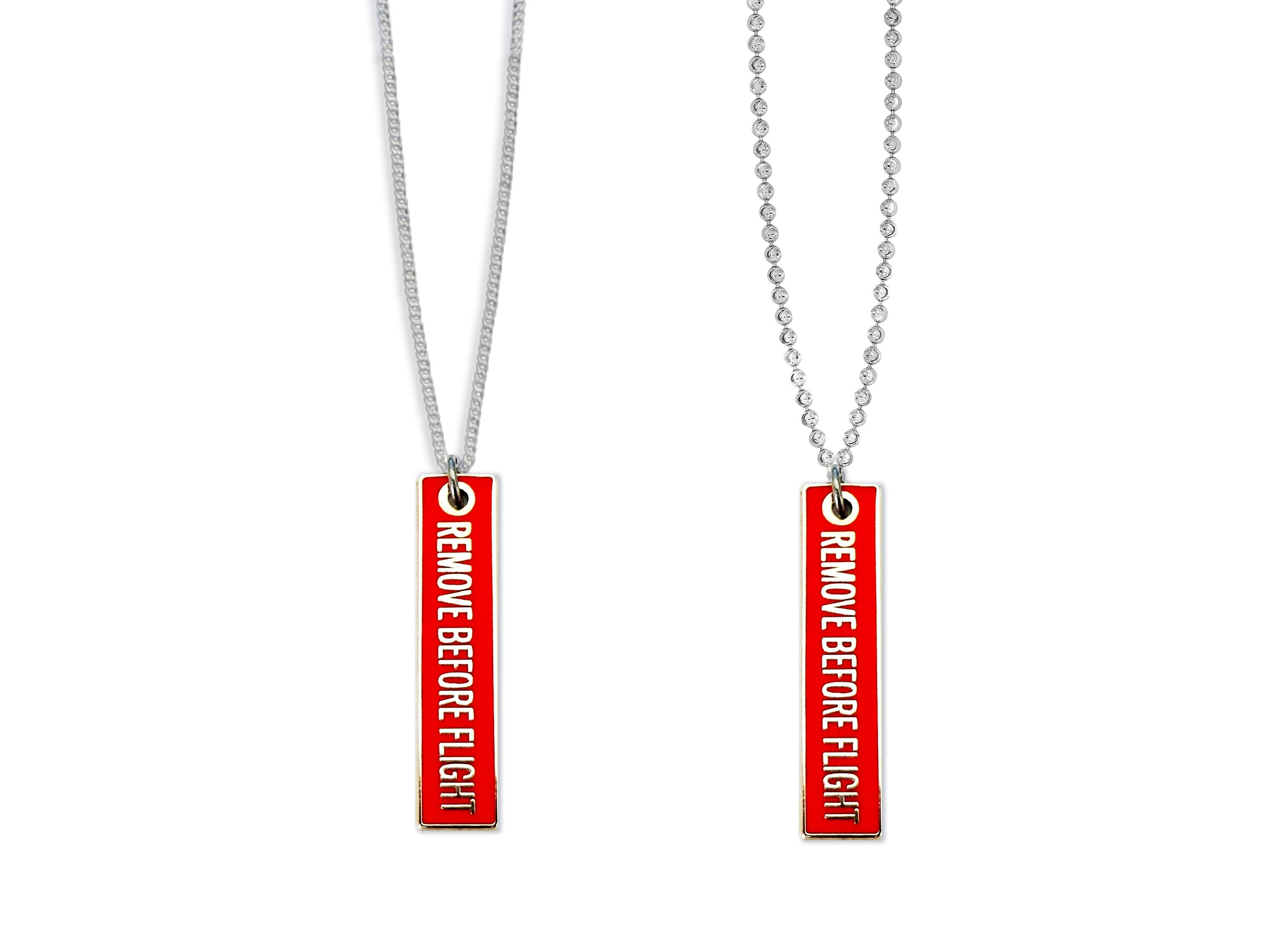 Remove Before Flight Necklace - Astronomy / Aerospace Pendant Gift - Space Jewelry For Him / Her