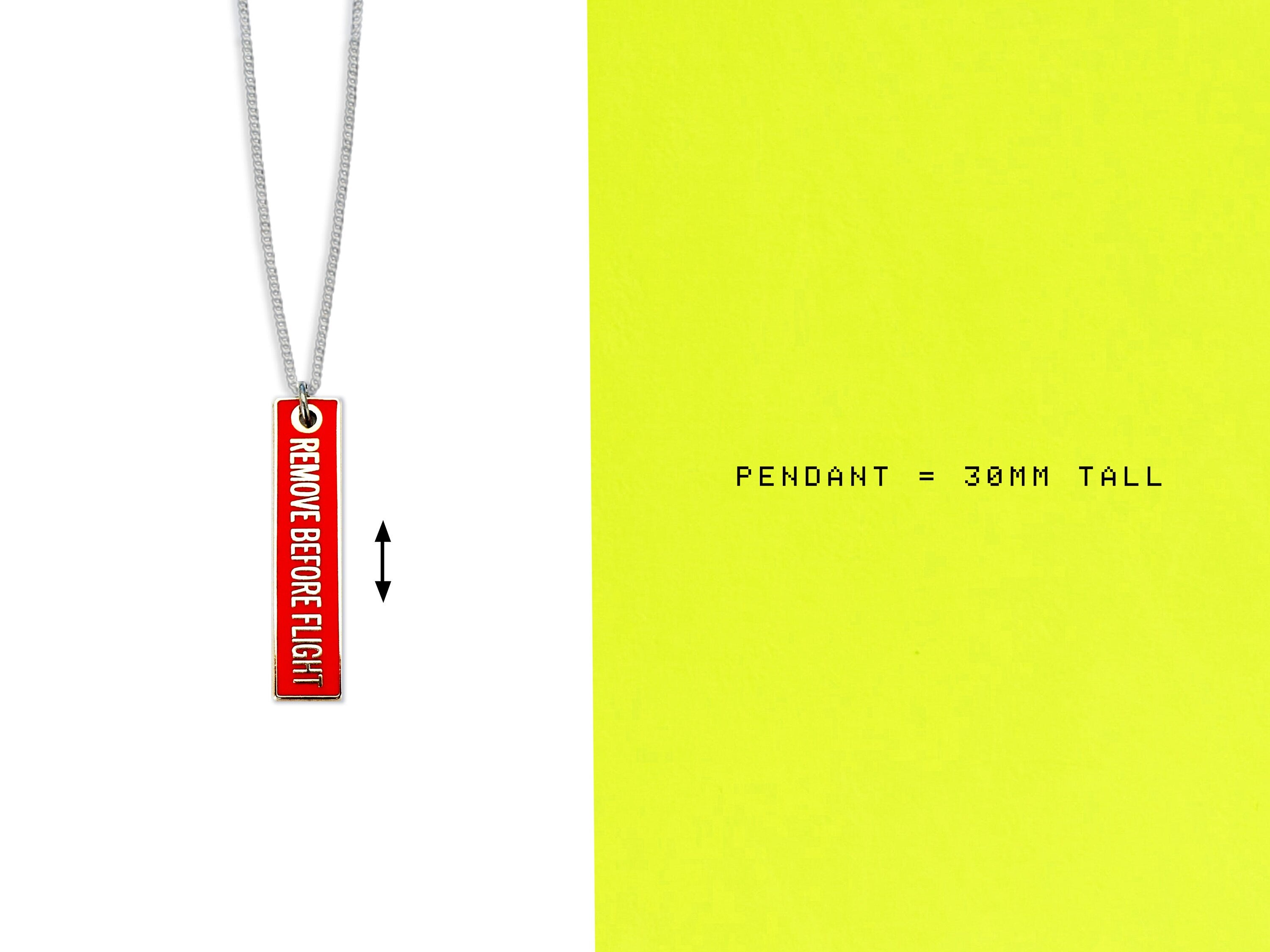 Remove Before Flight Necklace - Astronomy / Aerospace Pendant Gift - Space Jewelry For Him / Her
