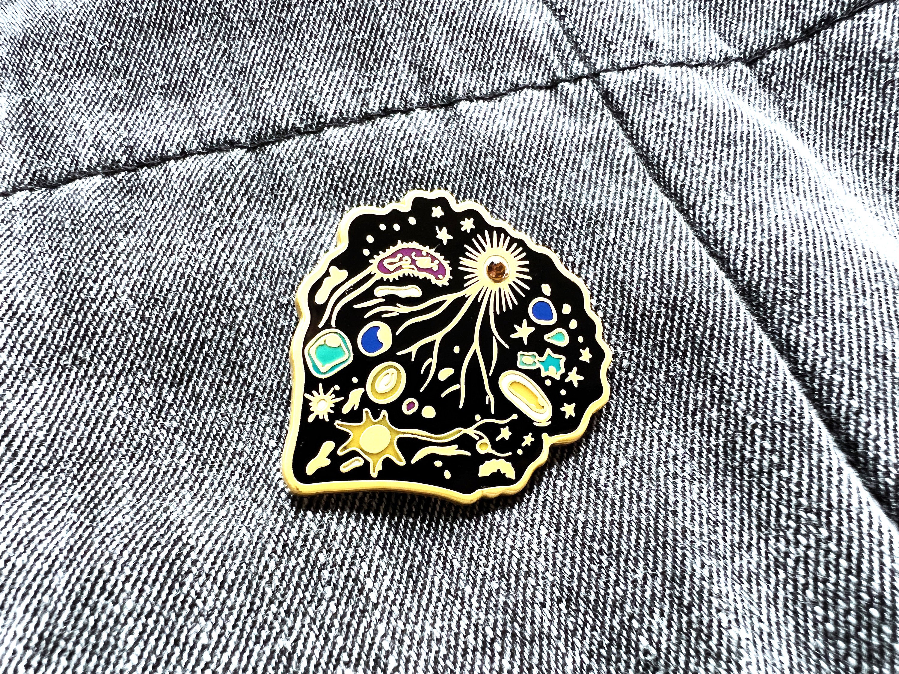 Astrobiologist&#39;s Fantasy Enamel Pin - Astronomy / Biology Lapel Pin - Unique Space Gift - The Sciencey
