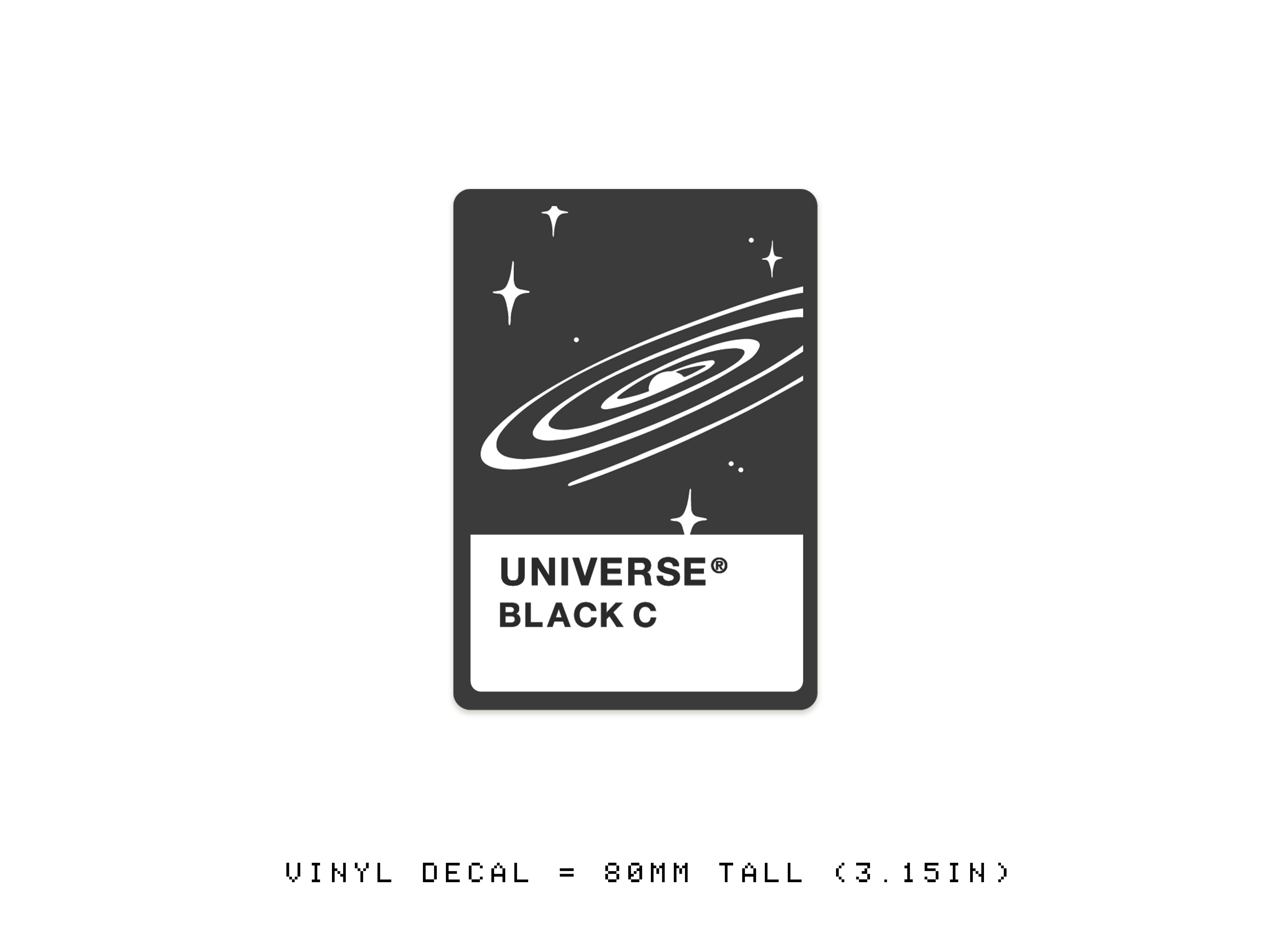 Universe Black Color Swatch Decal