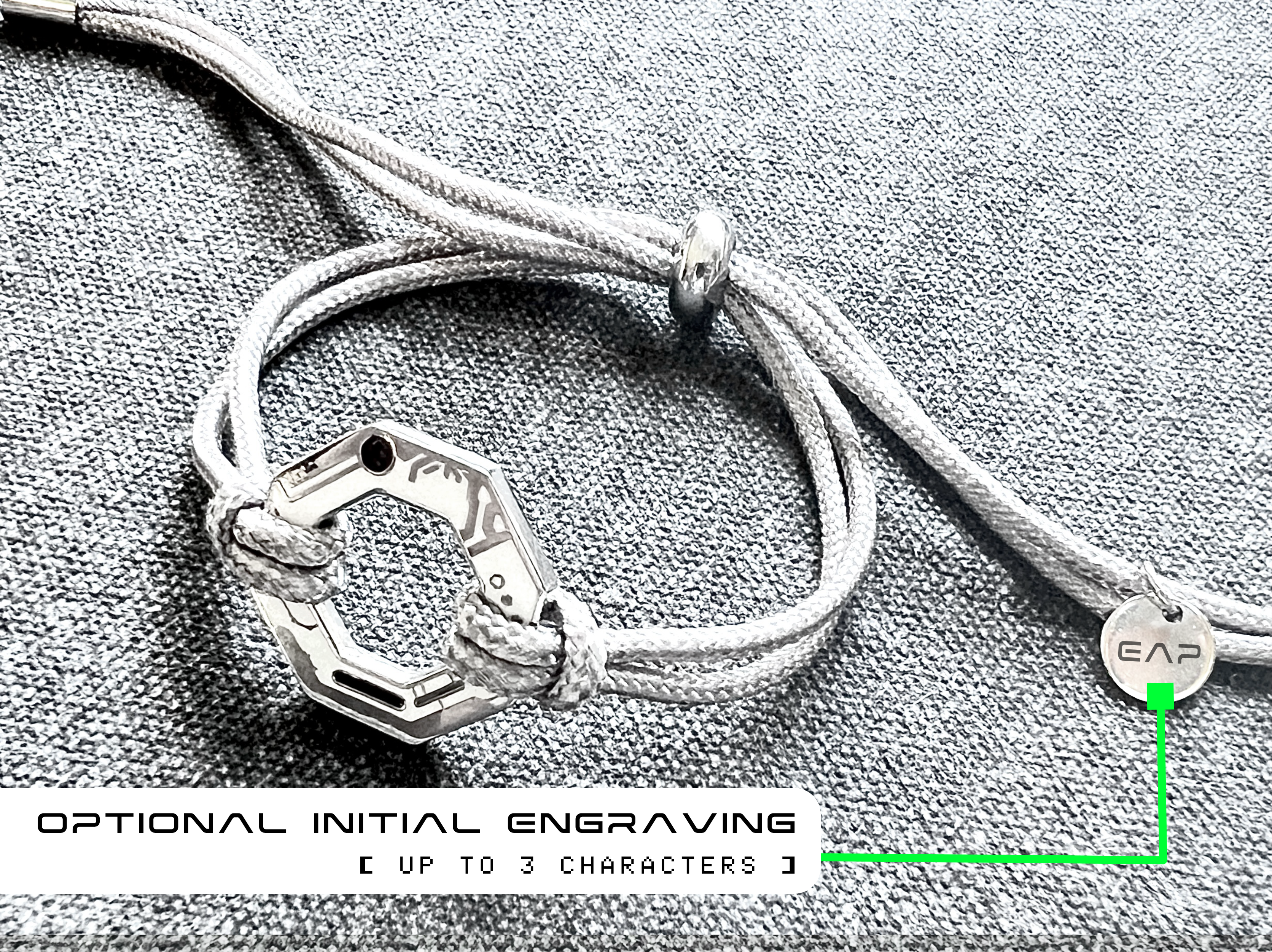 Initial Engraving Add On for Meteorite Dust Bracelet
