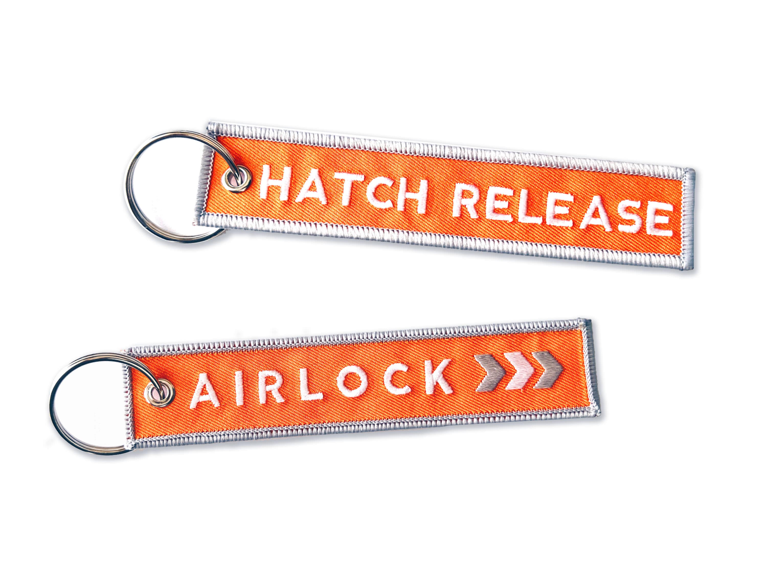 Cargo Hold "Remove Before Flight" Keychain / Sci-Fi EDC Keytag / Cyberpunk Bridge Crew Tag