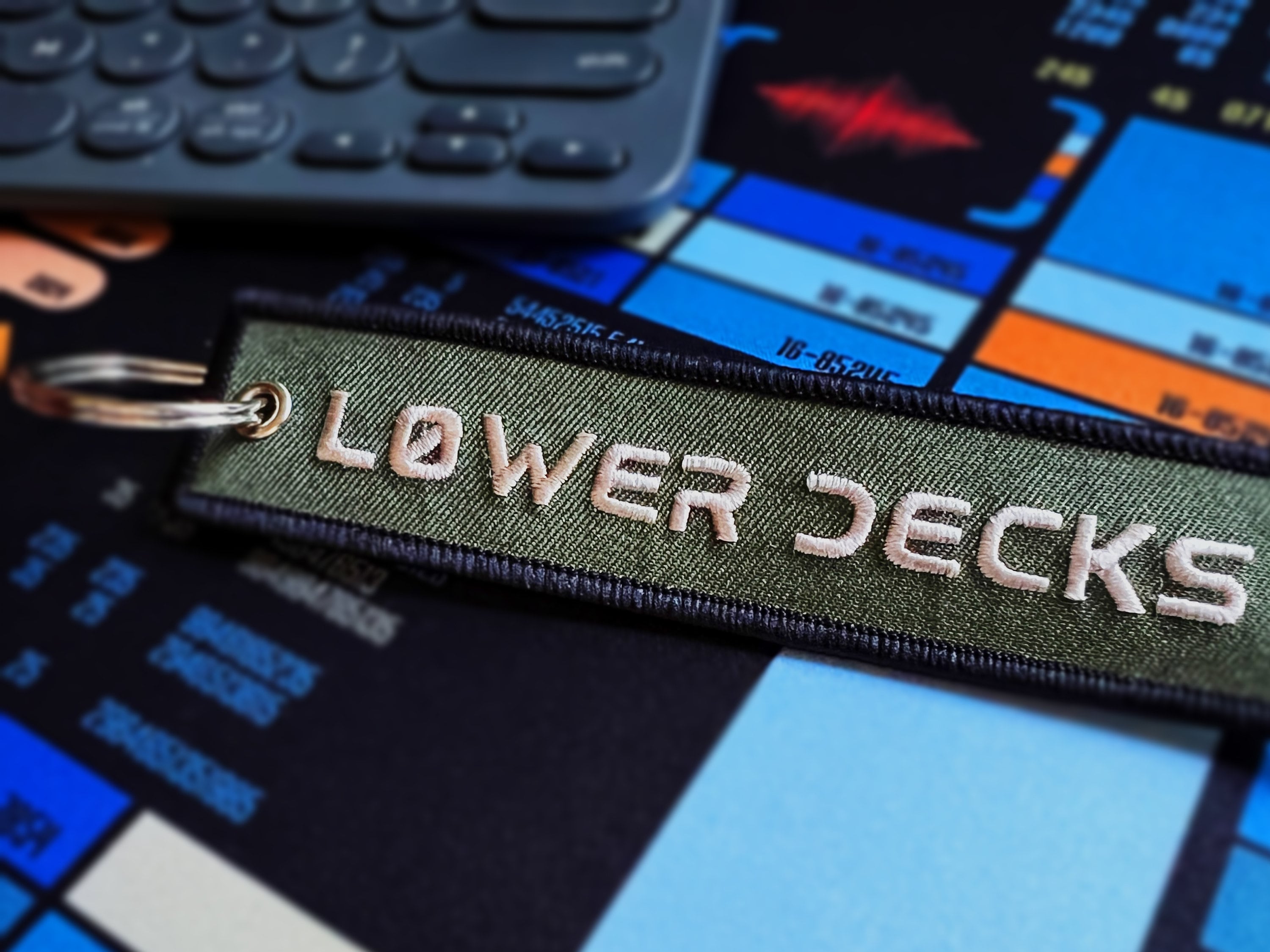 Cargo Hold "Remove Before Flight" Keychain / Sci-Fi EDC Keytag / Cyberpunk Bridge Crew Tag