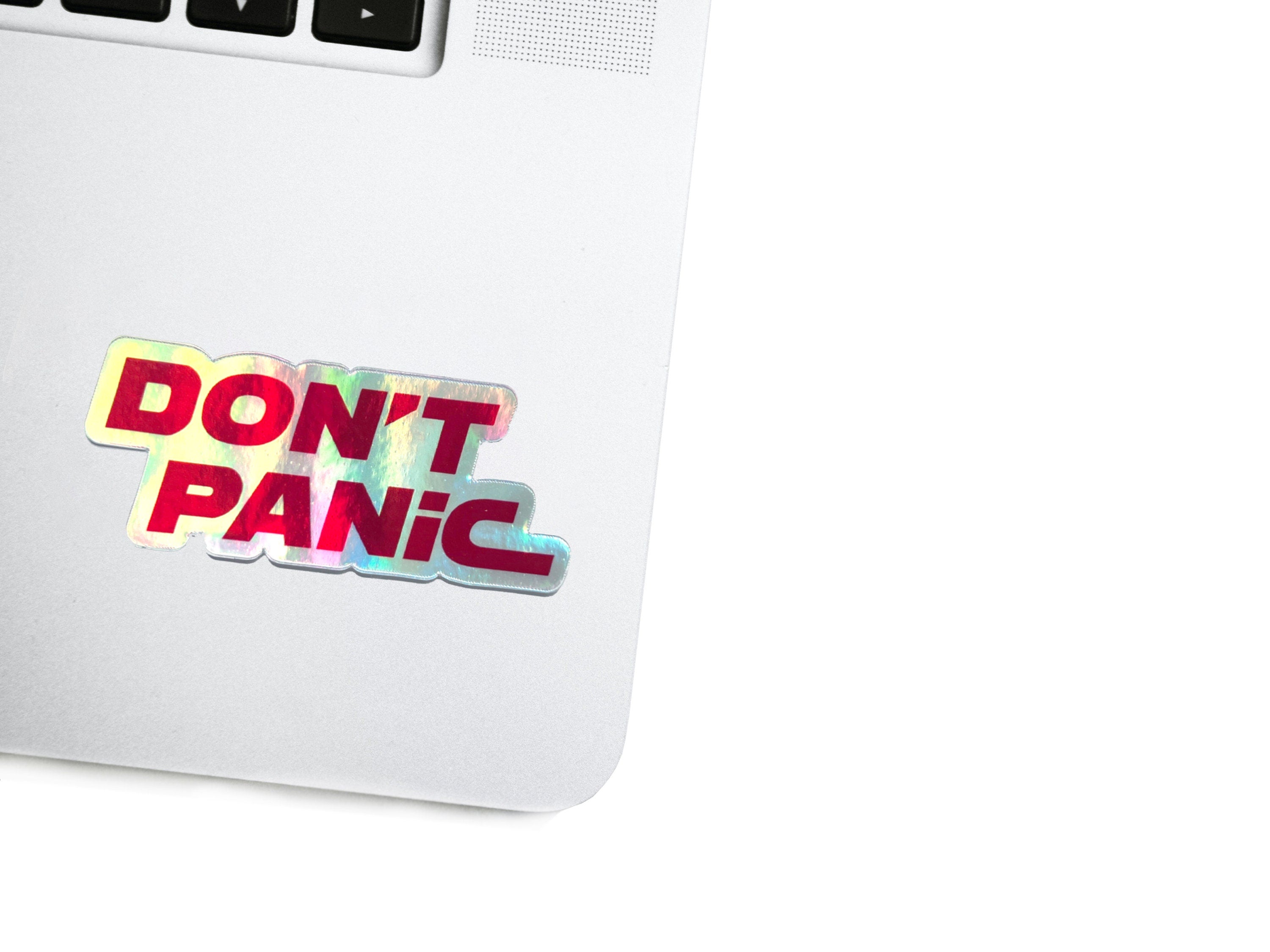 Holographic Don't Panic Decal