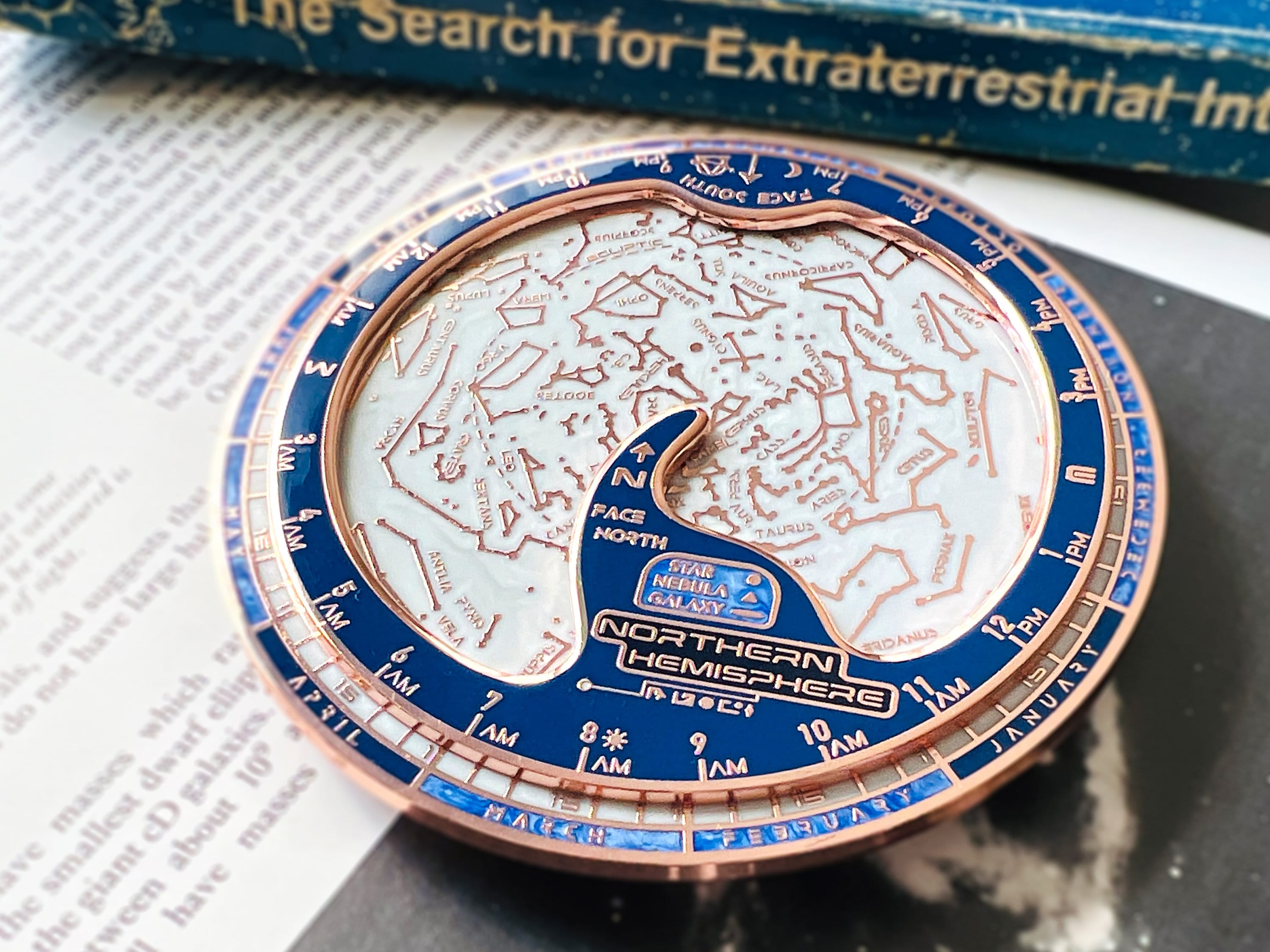 Copper Planisphere Enamel Pin