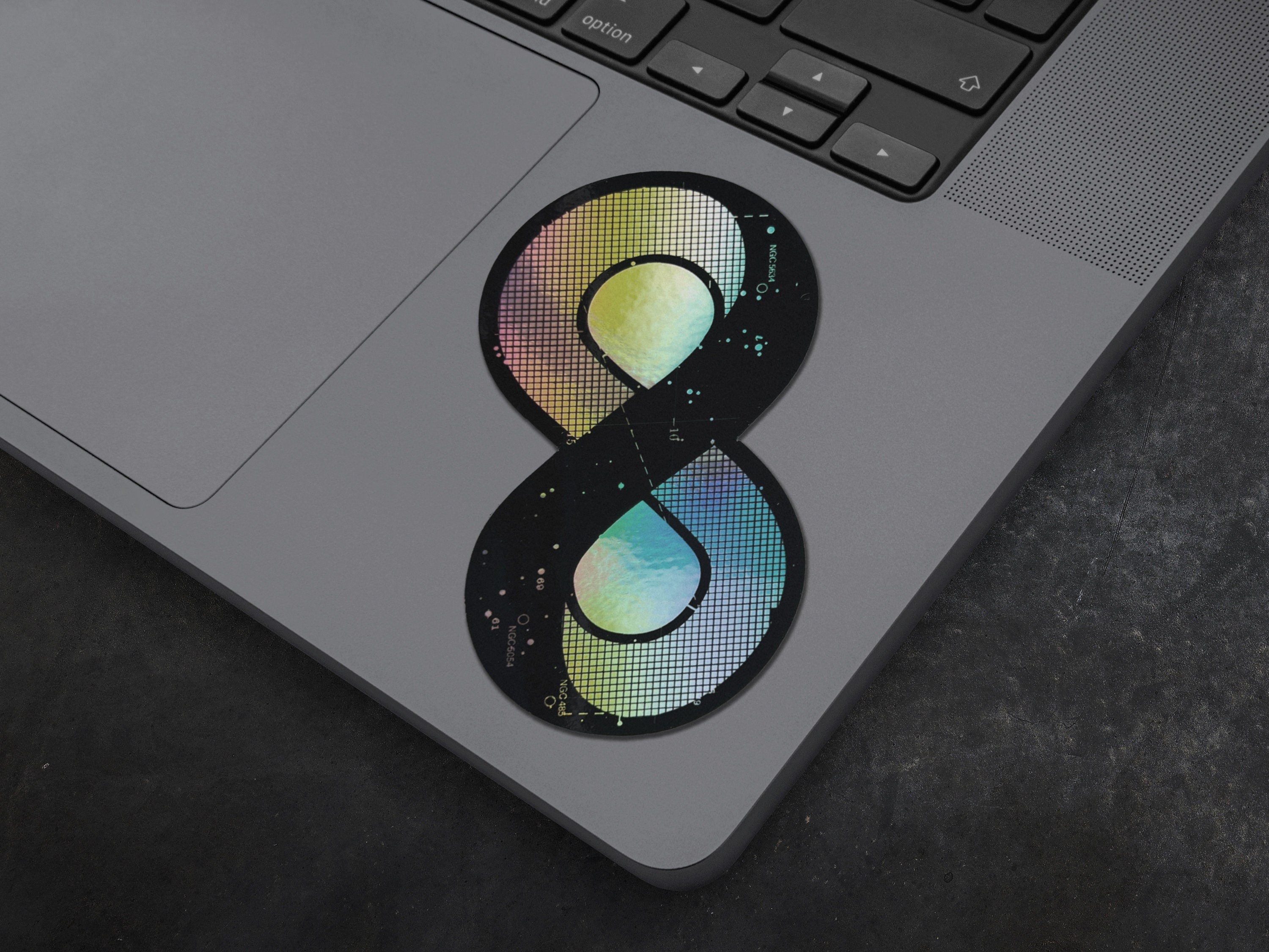 The Möbius Strip Cyberpunk Decal - Minimalist / Futuristic Astropunk Sticker- Infinity Math & Geometry Gift by The Sciencey