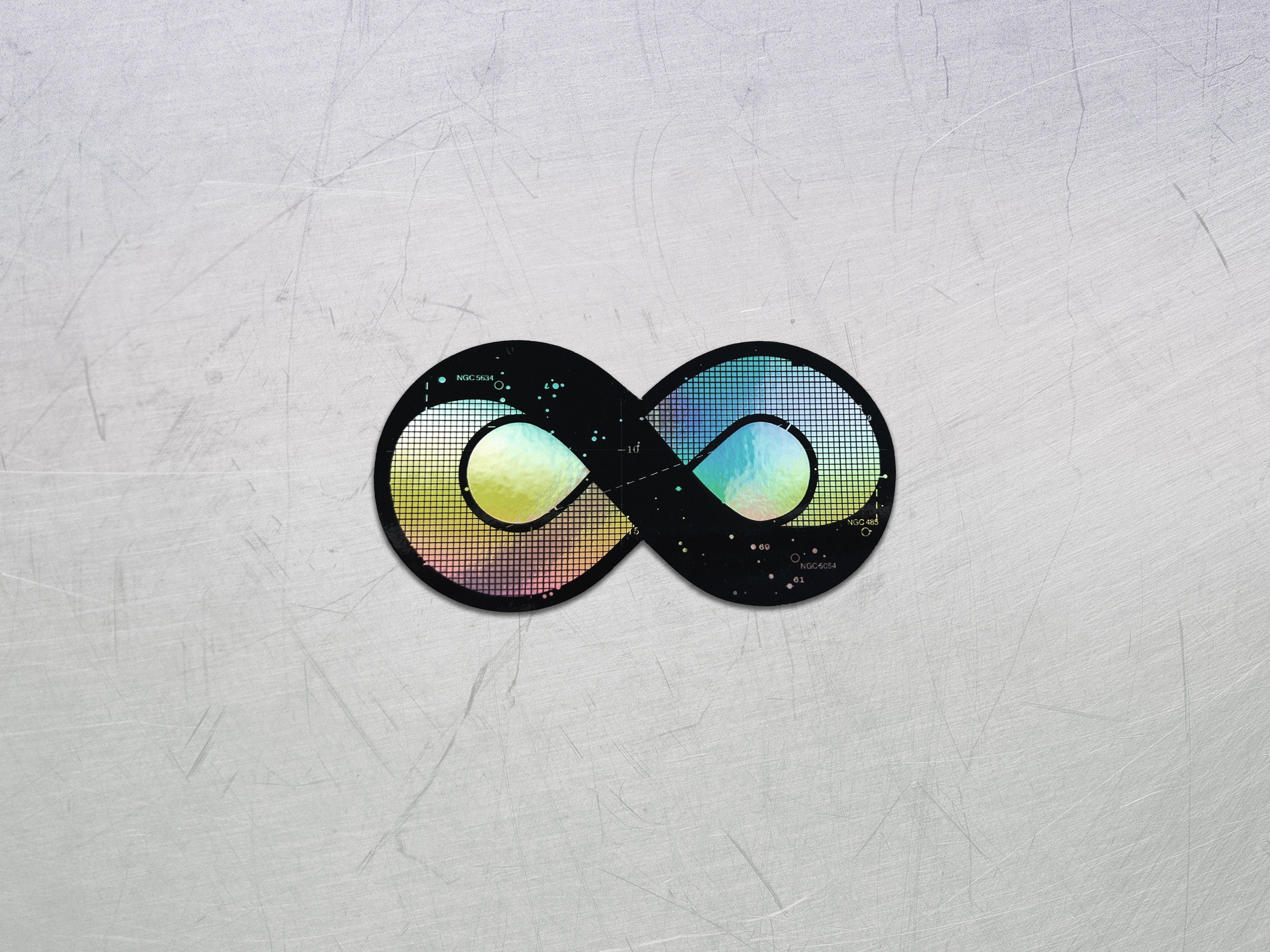 The Möbius Strip Cyberpunk Decal - Minimalist / Futuristic Astropunk Sticker- Infinity Math & Geometry Gift