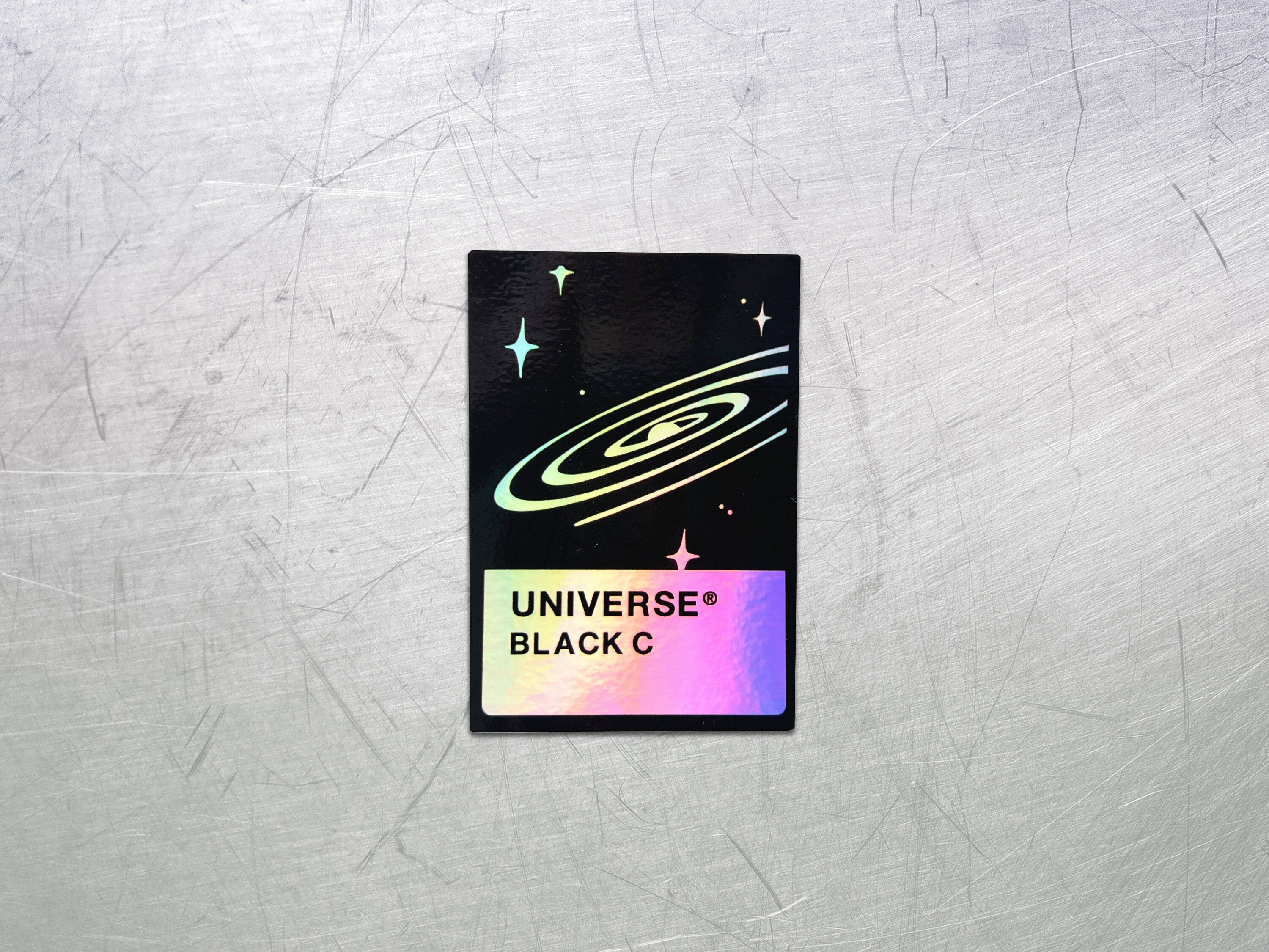 The Sciencey - Astropunk / Cyberpunk Glitch Holographic Decal Tech - Universe Black C Sci-fi Sticker Prop Gift