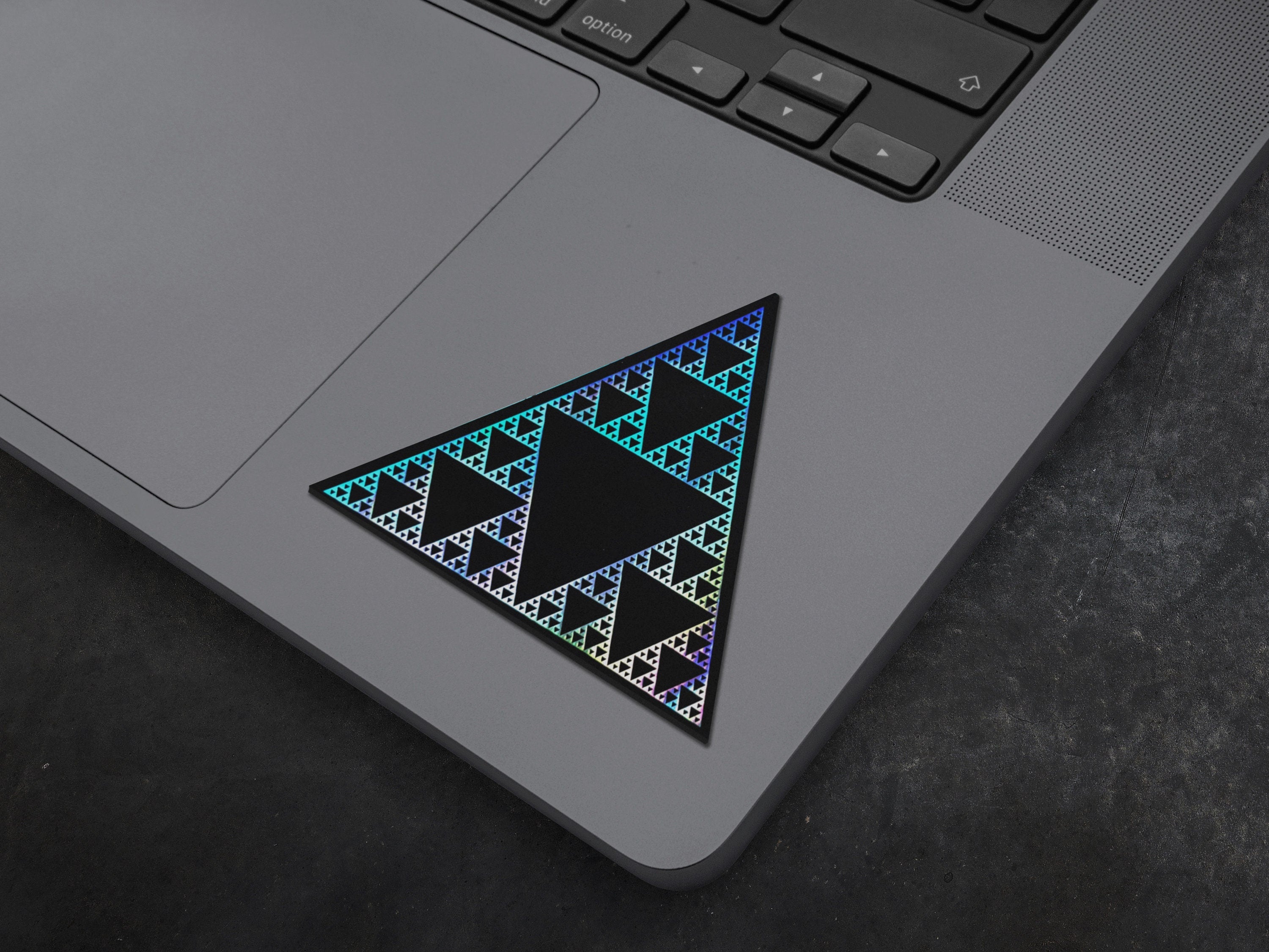 Apollonian Gasket Holographic Vinyl Decal - Mandelbrot & Koch Style Fractal Sticker - Kleinian Group Laptop / Waterbottle Cyberpunk Decal