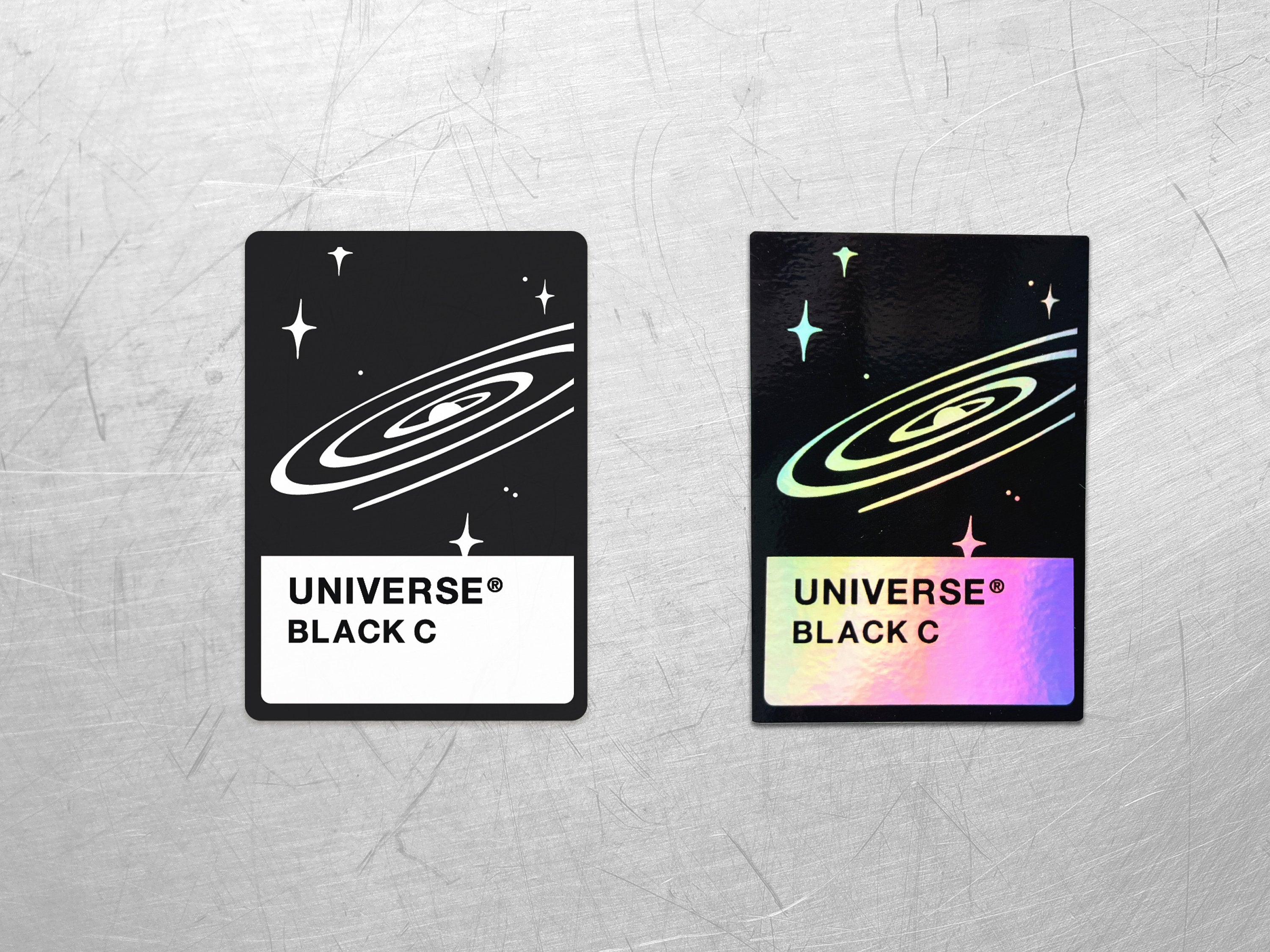 The Sciencey - Astropunk / Cyberpunk Vaporwave Holographic Decal Tech - Universe Black C Sci-fi Sticker Prop Gift