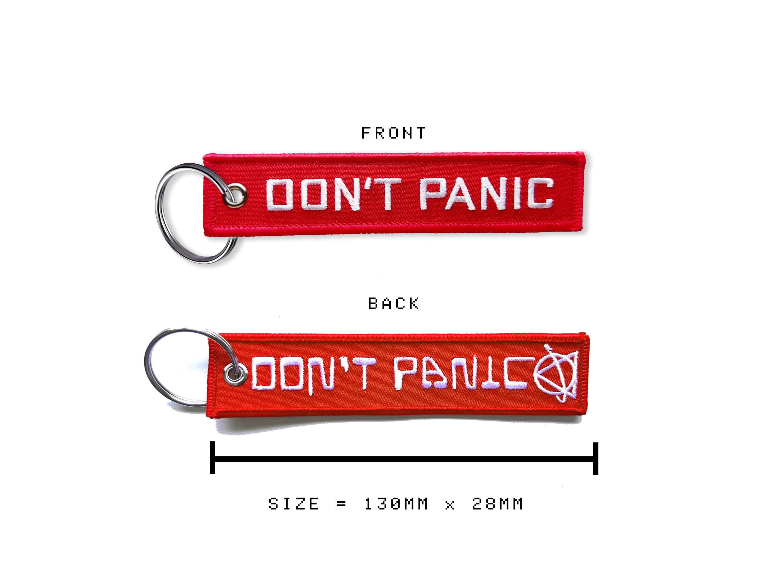 'Don't Panic' Flight Keychain