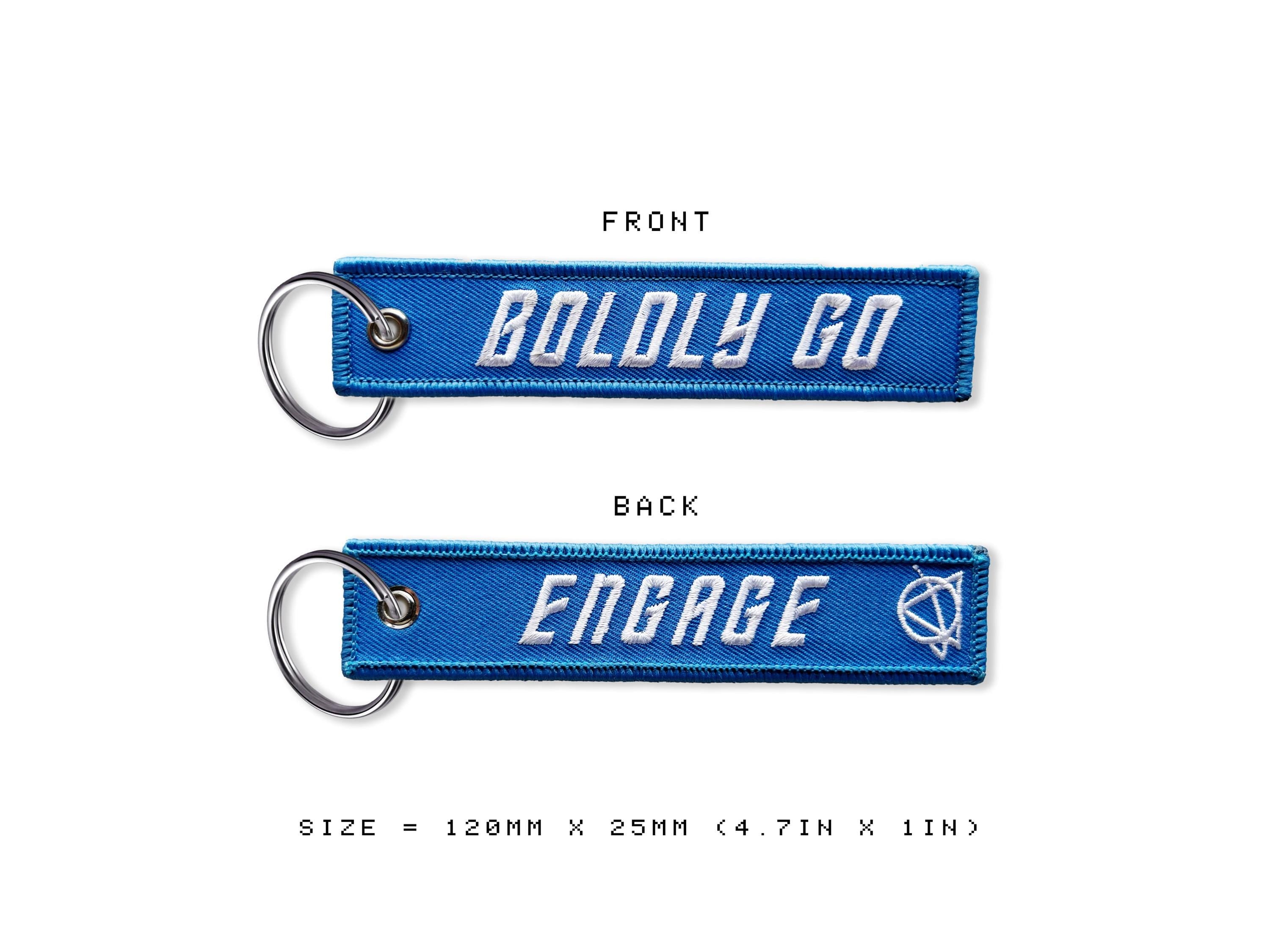 Don't Panic "Remove Before Flight" Keychain / Galactic Adventurer EDC Keychain / Sci-Fi Geekery