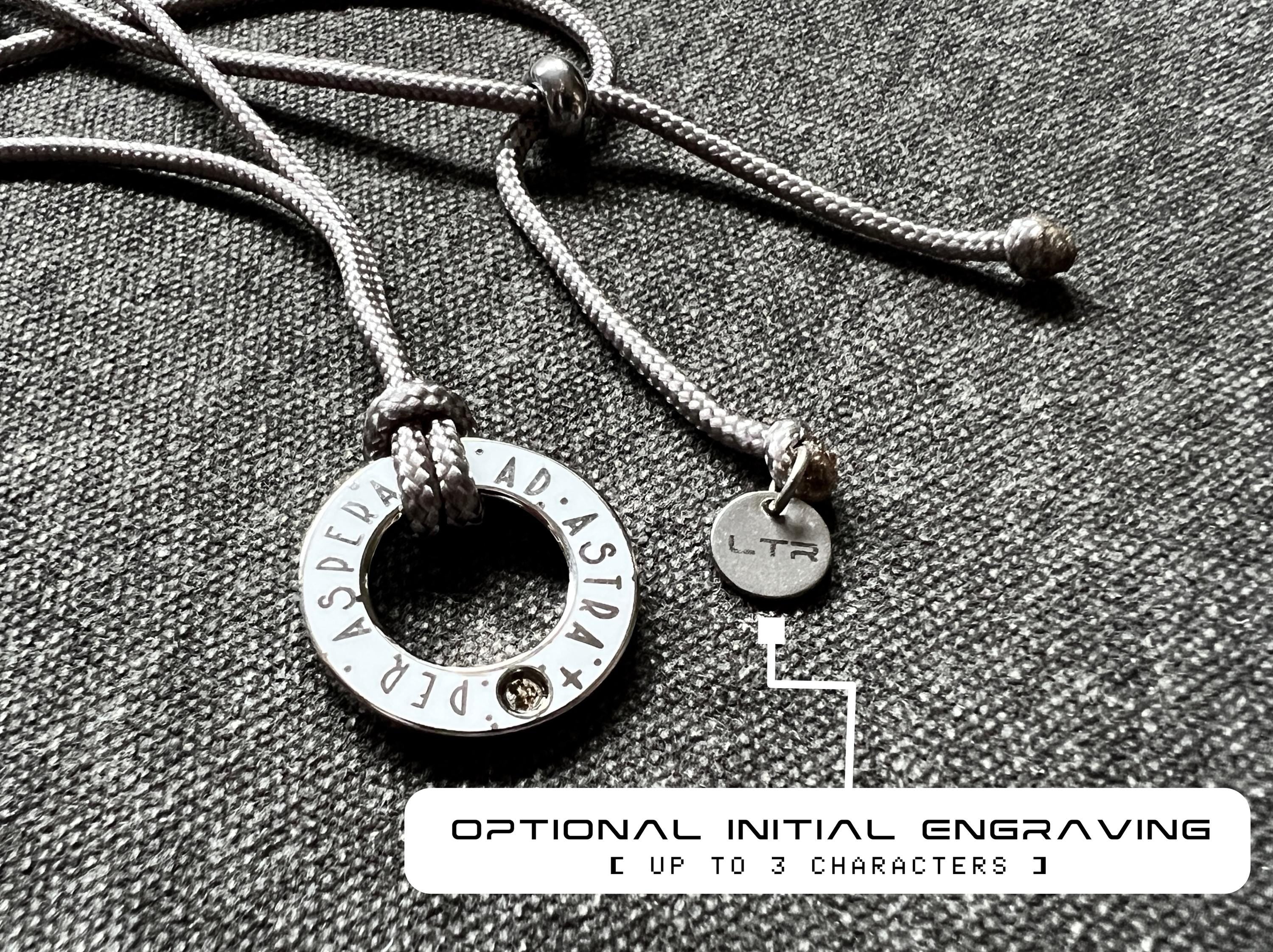 Initial Engraving Add On for Meteorite Dust Pendant