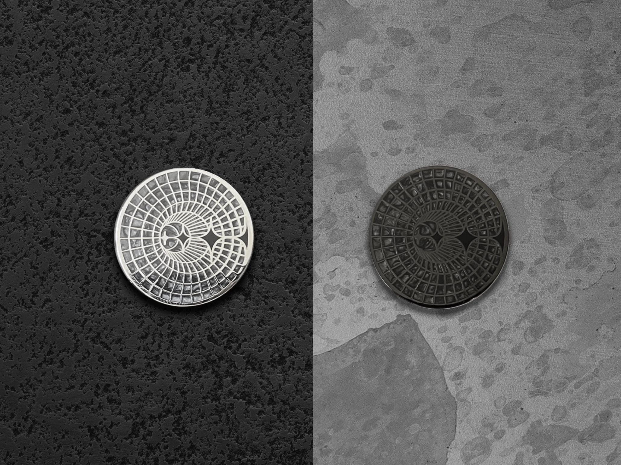 Stellar Wormhole Enamel Pin - Futuristic / Minimalist Black Hole Lapel Pin - Cyberpunk Space / Astronomy Gift
