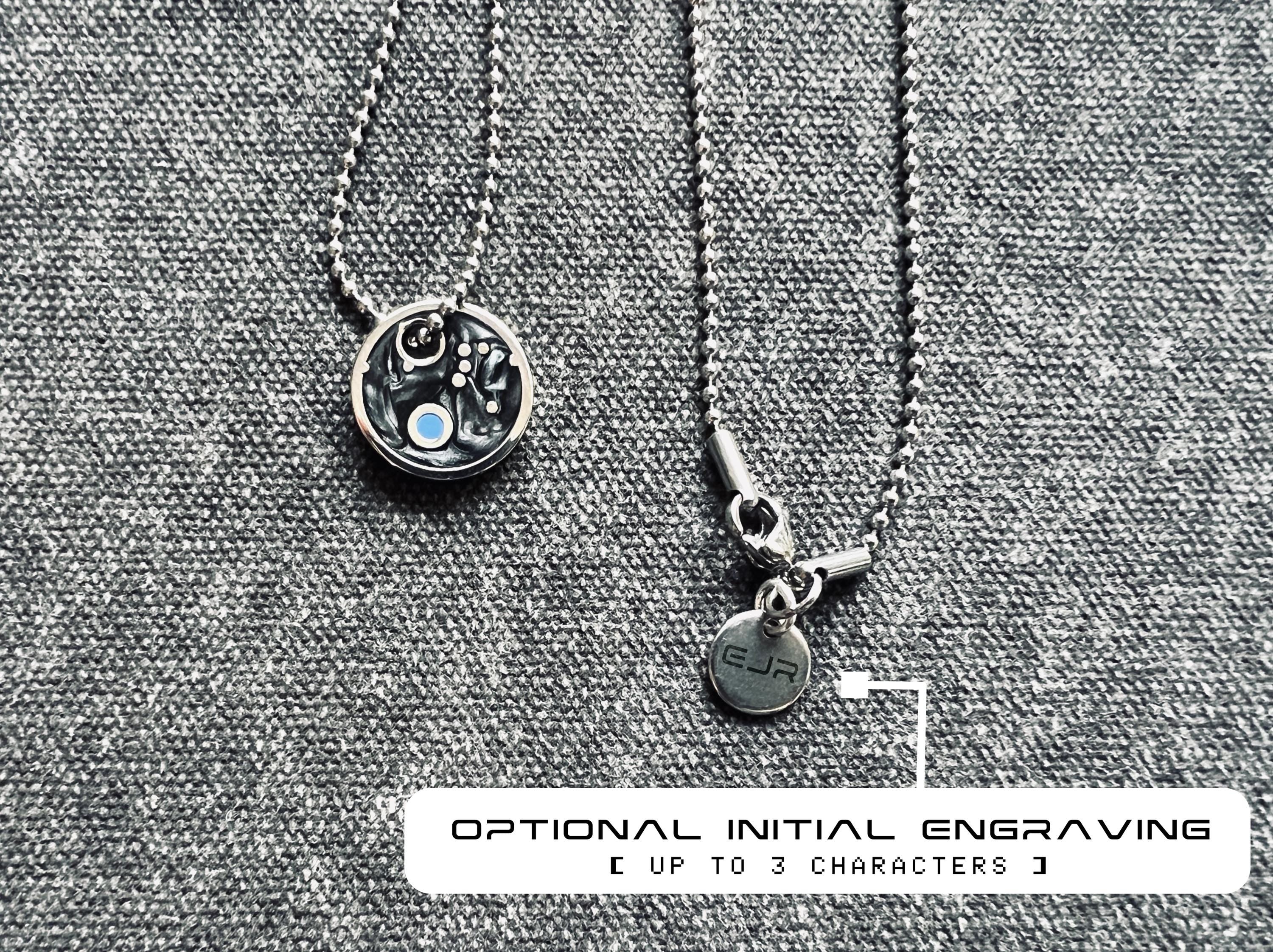 Pale Blue Dot Necklace V2 - Minimalist Astronomy / Space Pendant Necklace Gift - Celestial / Earth Jewelry