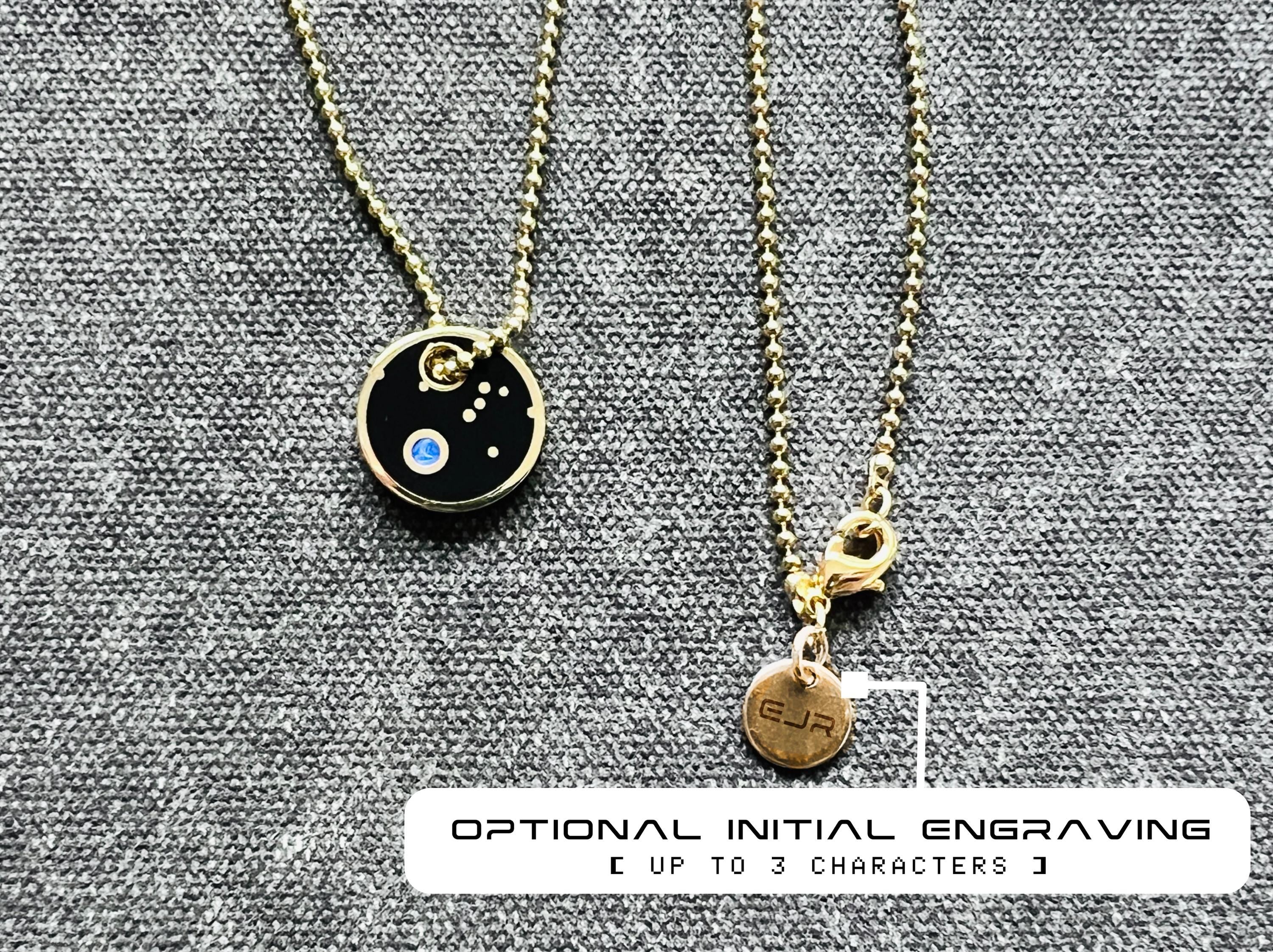 Pale Blue Dot Necklace V2