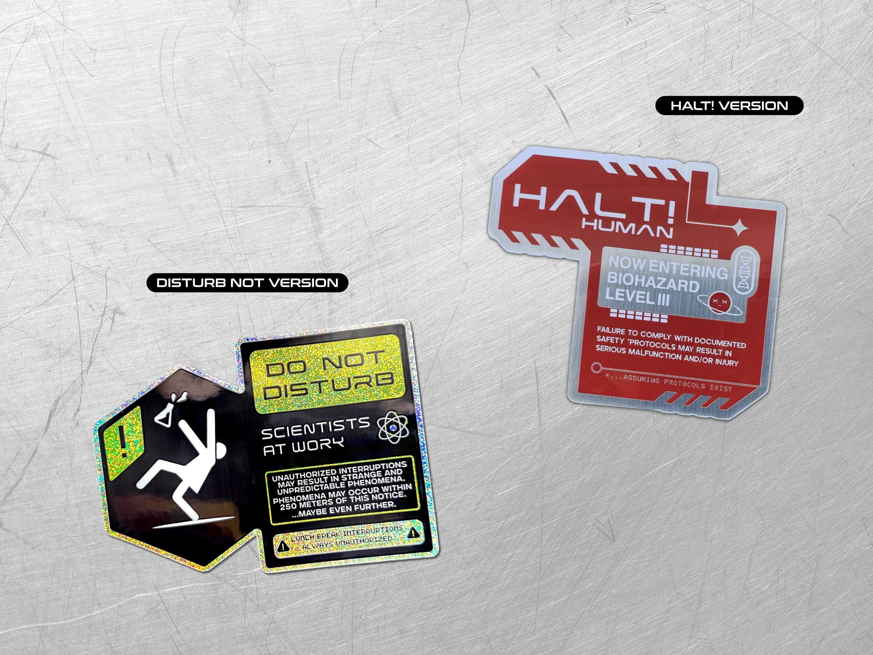 Halt! Biohazard Holographic Decal
