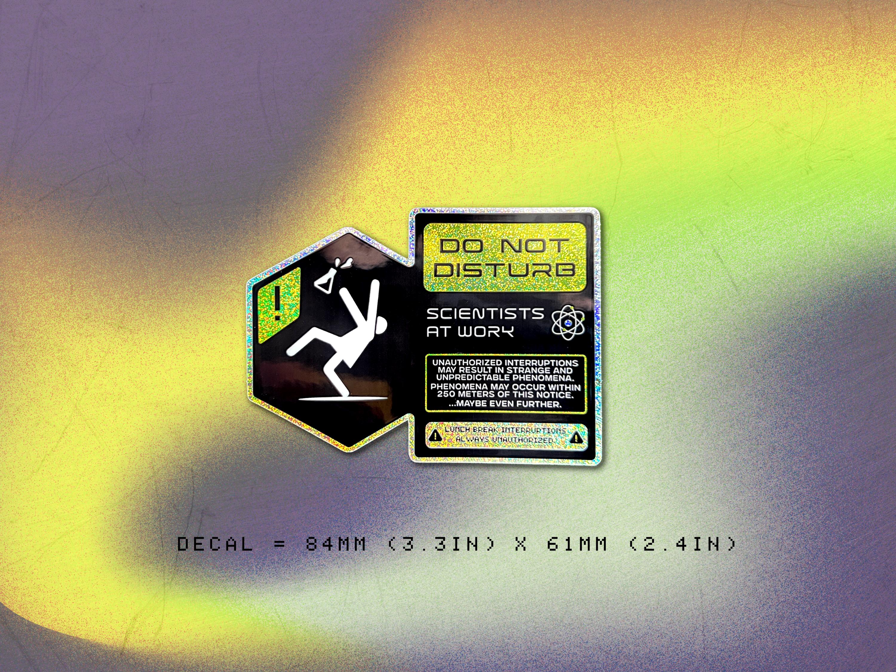 Halt! Biohazard Holographic Decal