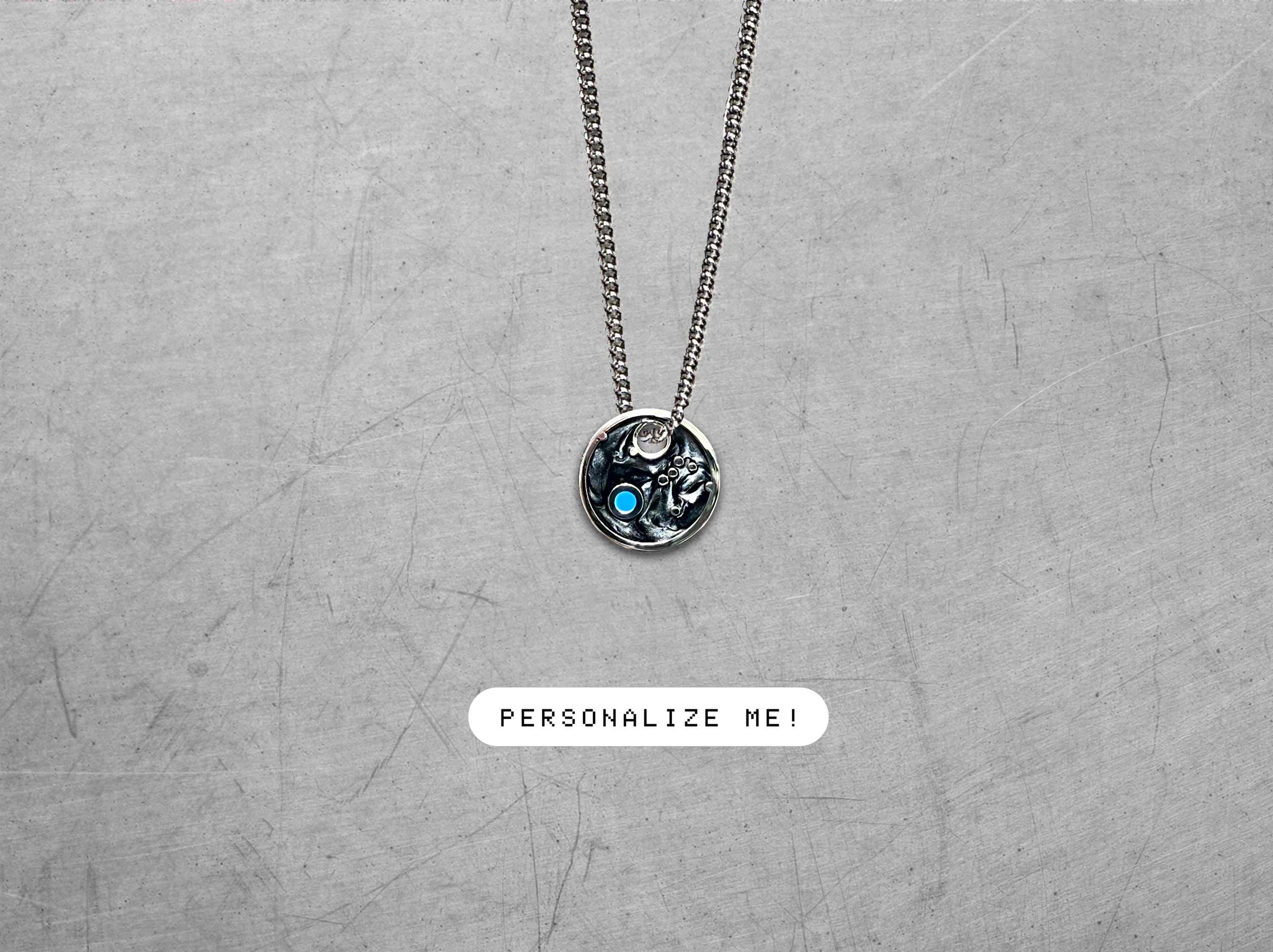 Pale Blue Dot Necklace V2 - Minimalist Astronomy / Space Pendant Necklace Gift - Celestial / Earth Jewelry