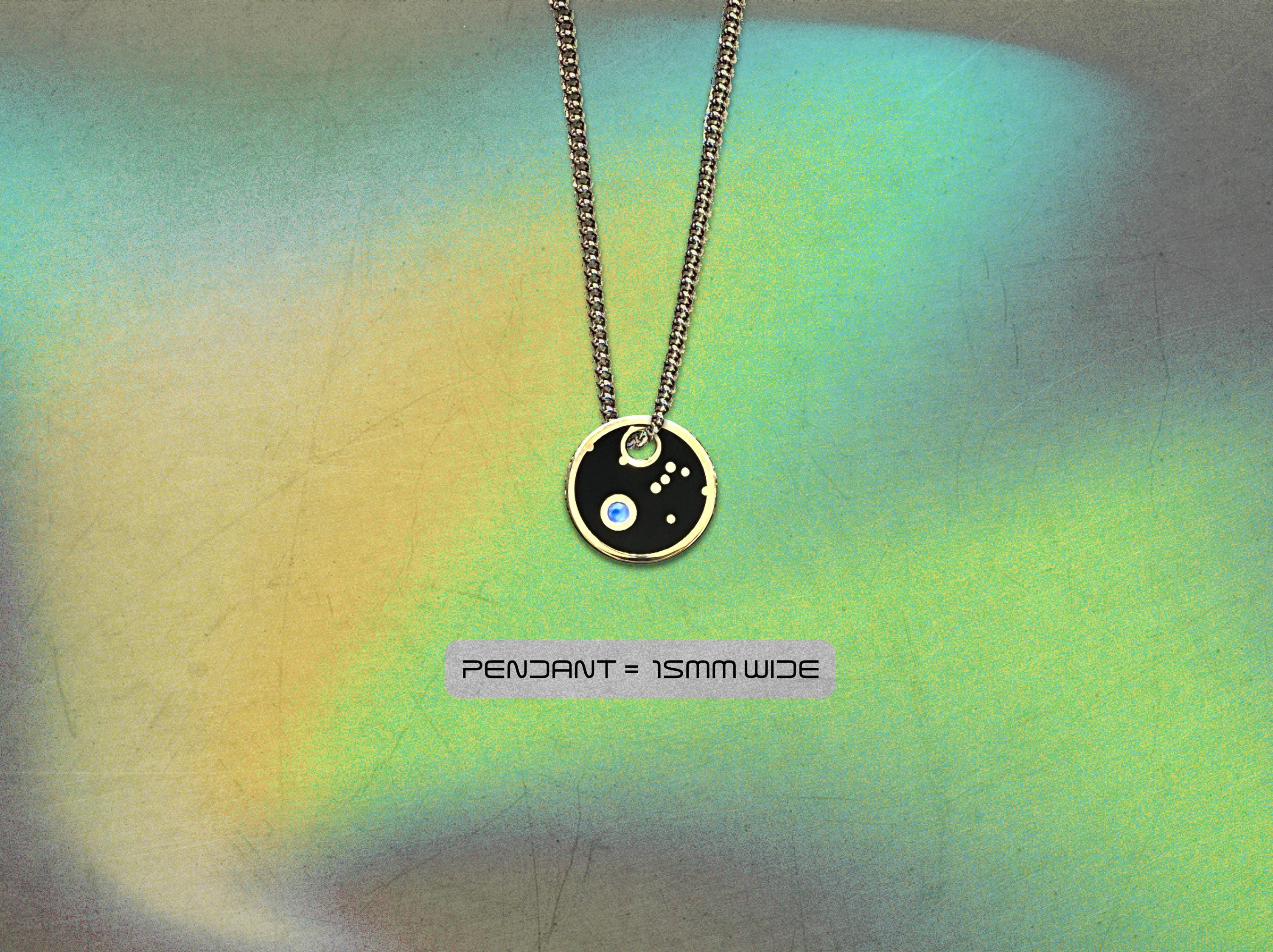 Pale Blue Dot Necklace V2