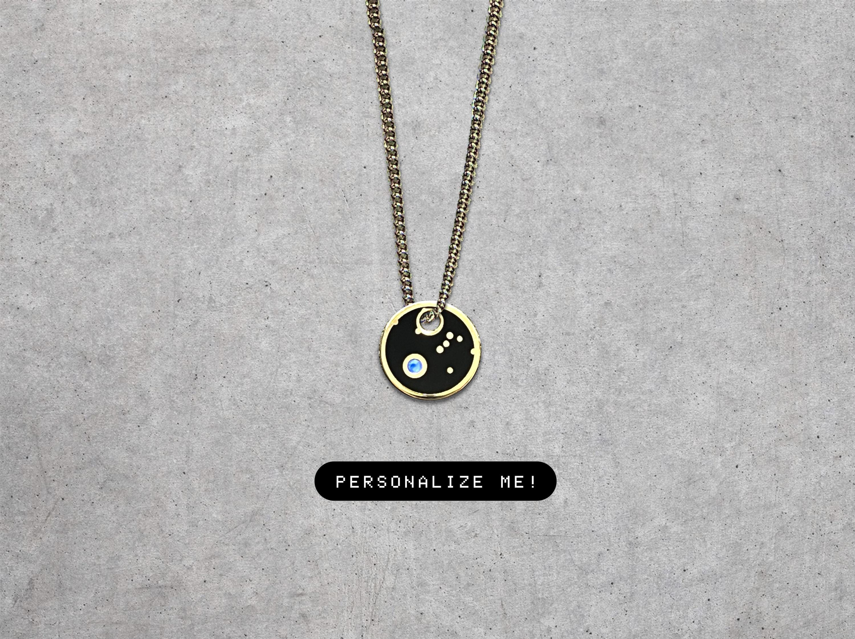 Pale Blue Dot Necklace V2