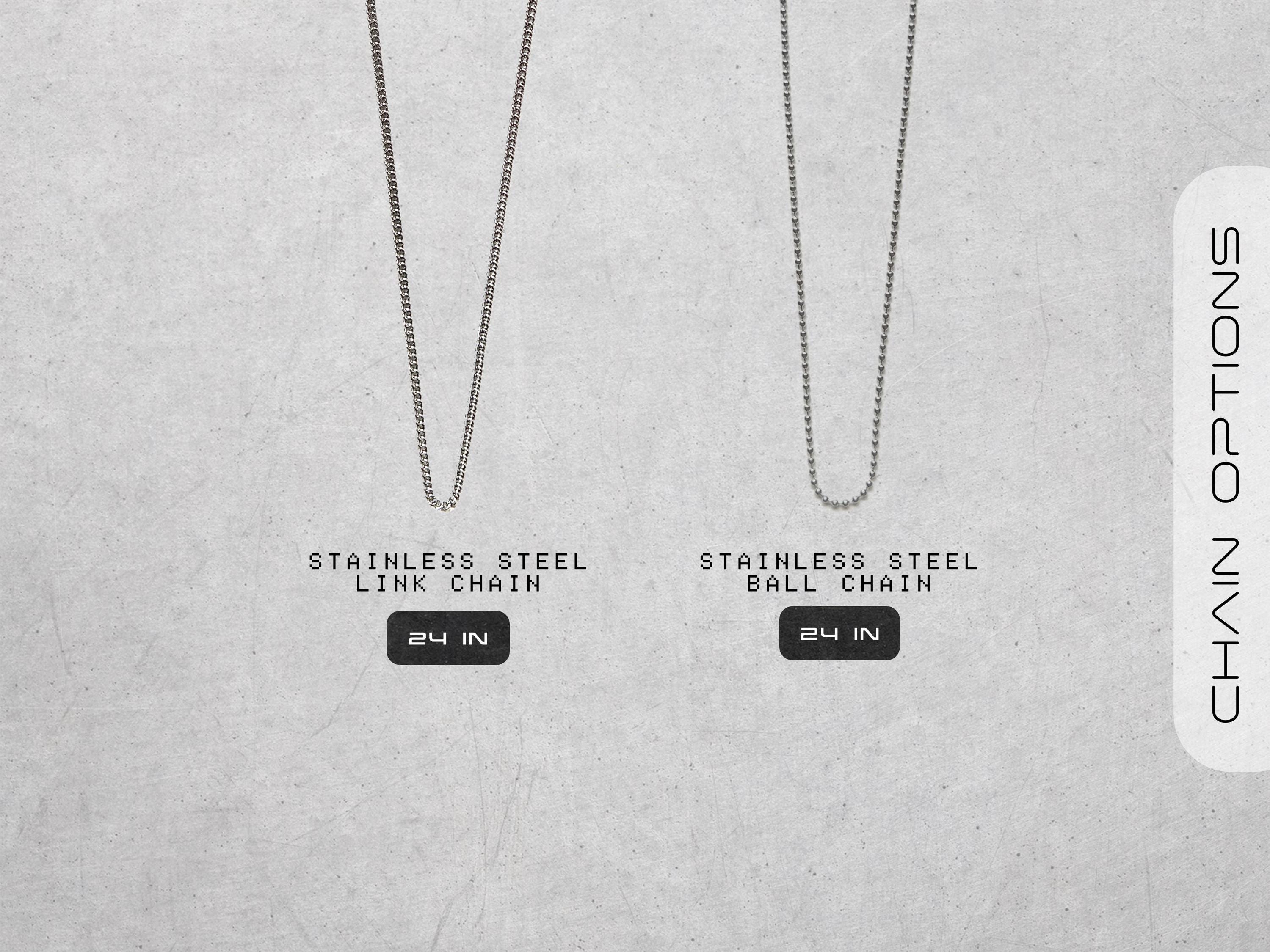 Custom Micro ID Tag Necklace - Cyberpunk Ad Astra Men's / Women's Black Dog Tag Pendant - Minimalist Astronomy / Sci-fi Space Jewelry