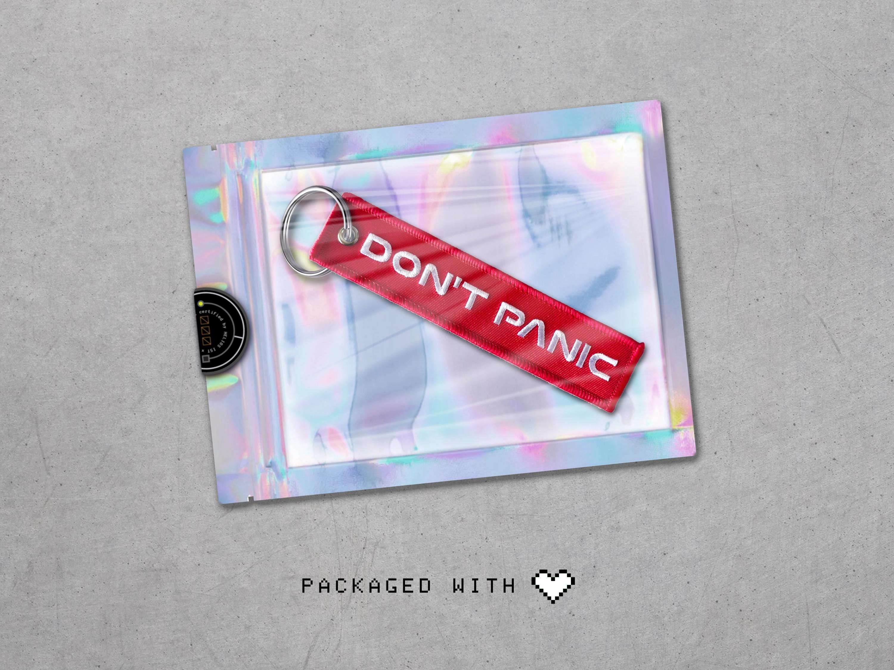 Don't Panic "Remove Before Flight" Keychain / Galactic Adventurer EDC Keychain / Sci-Fi Geekery