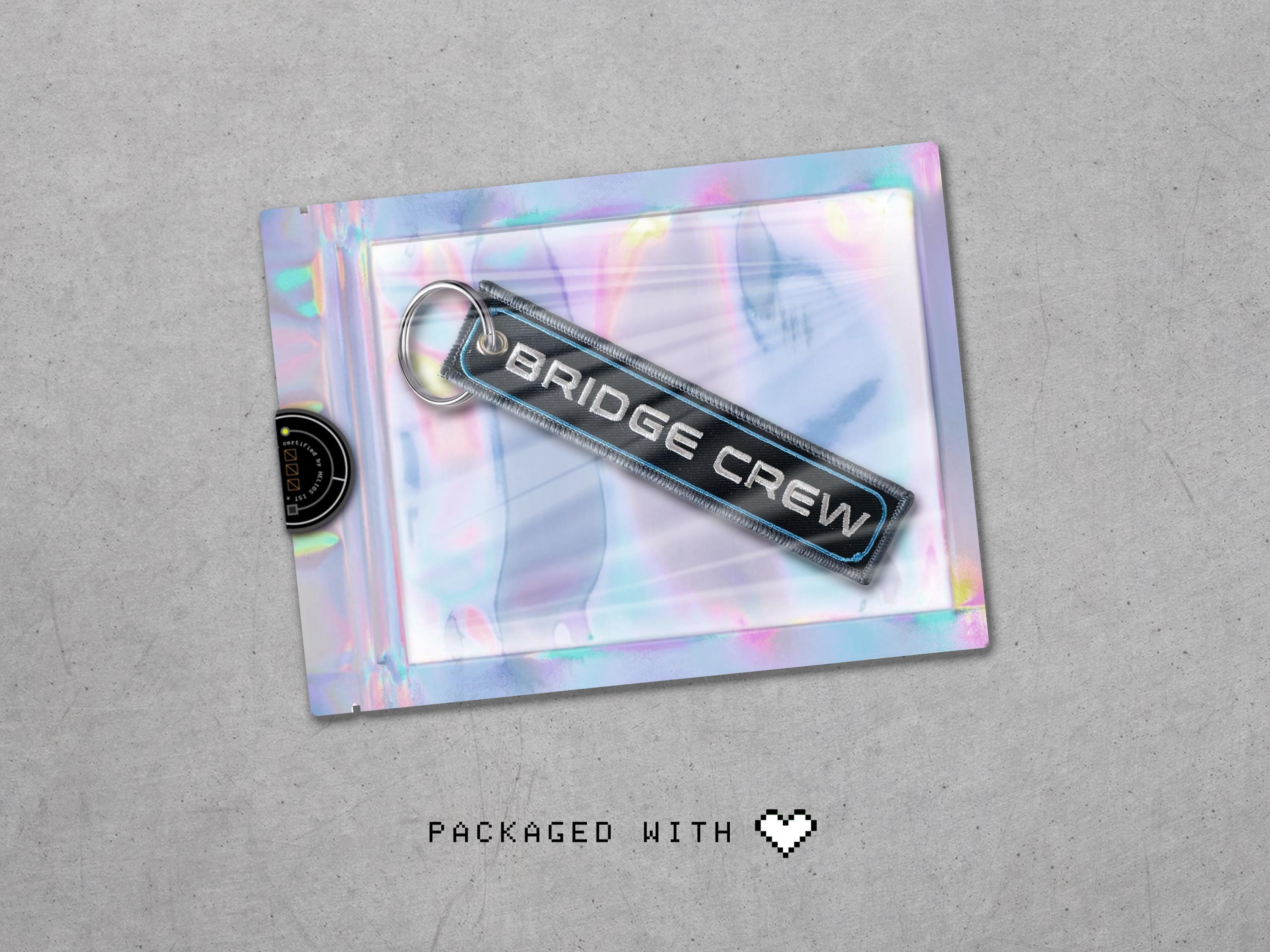 Cargo Hold "Remove Before Flight" Keychain / Sci-Fi EDC Keytag / Cyberpunk Bridge Crew Tag