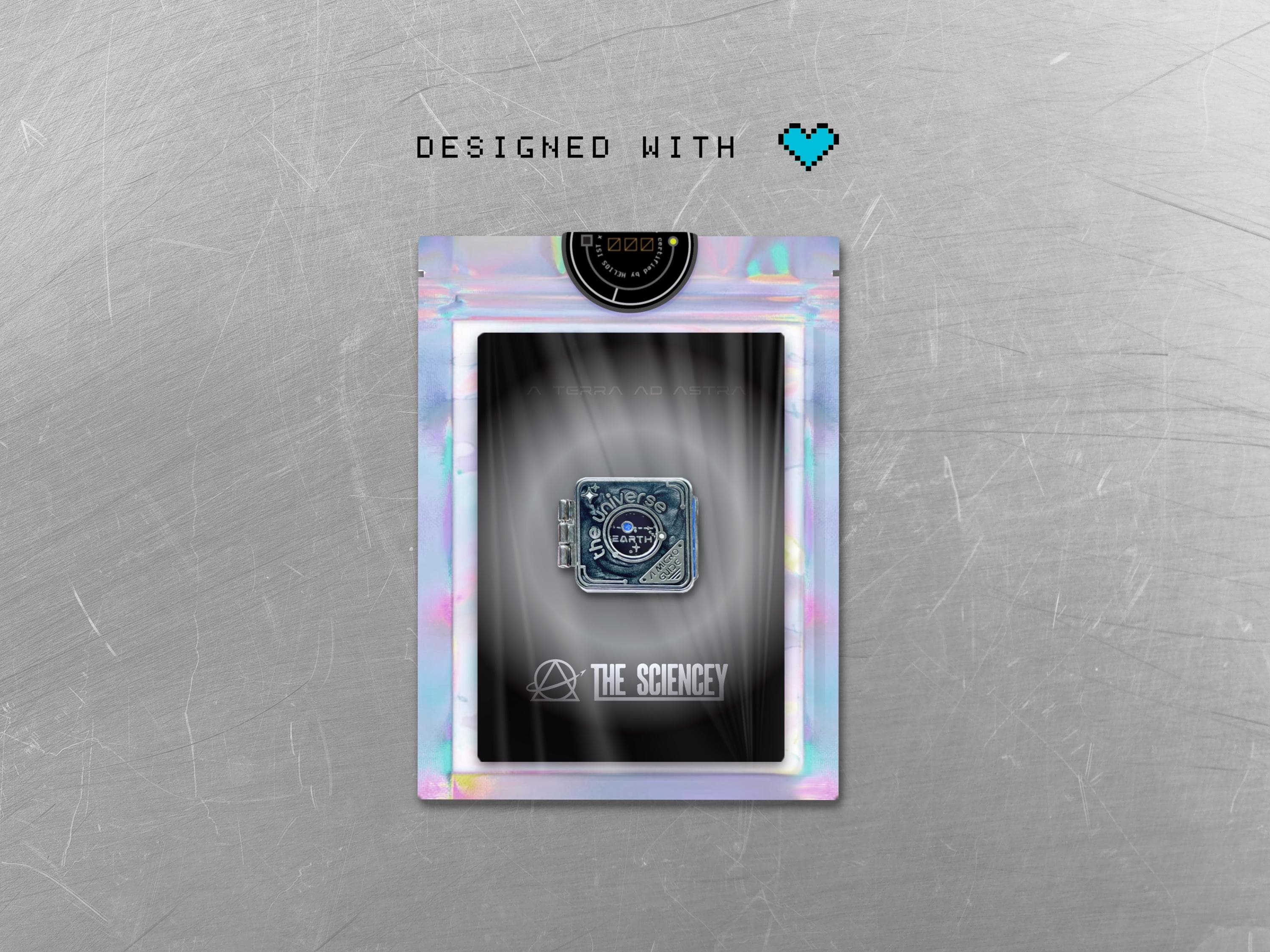 Universal Guide Enamel Pin - Futuristic / Interactive Wormhole Lapel Pin - Universe / Galaxy Space Locket Brooch