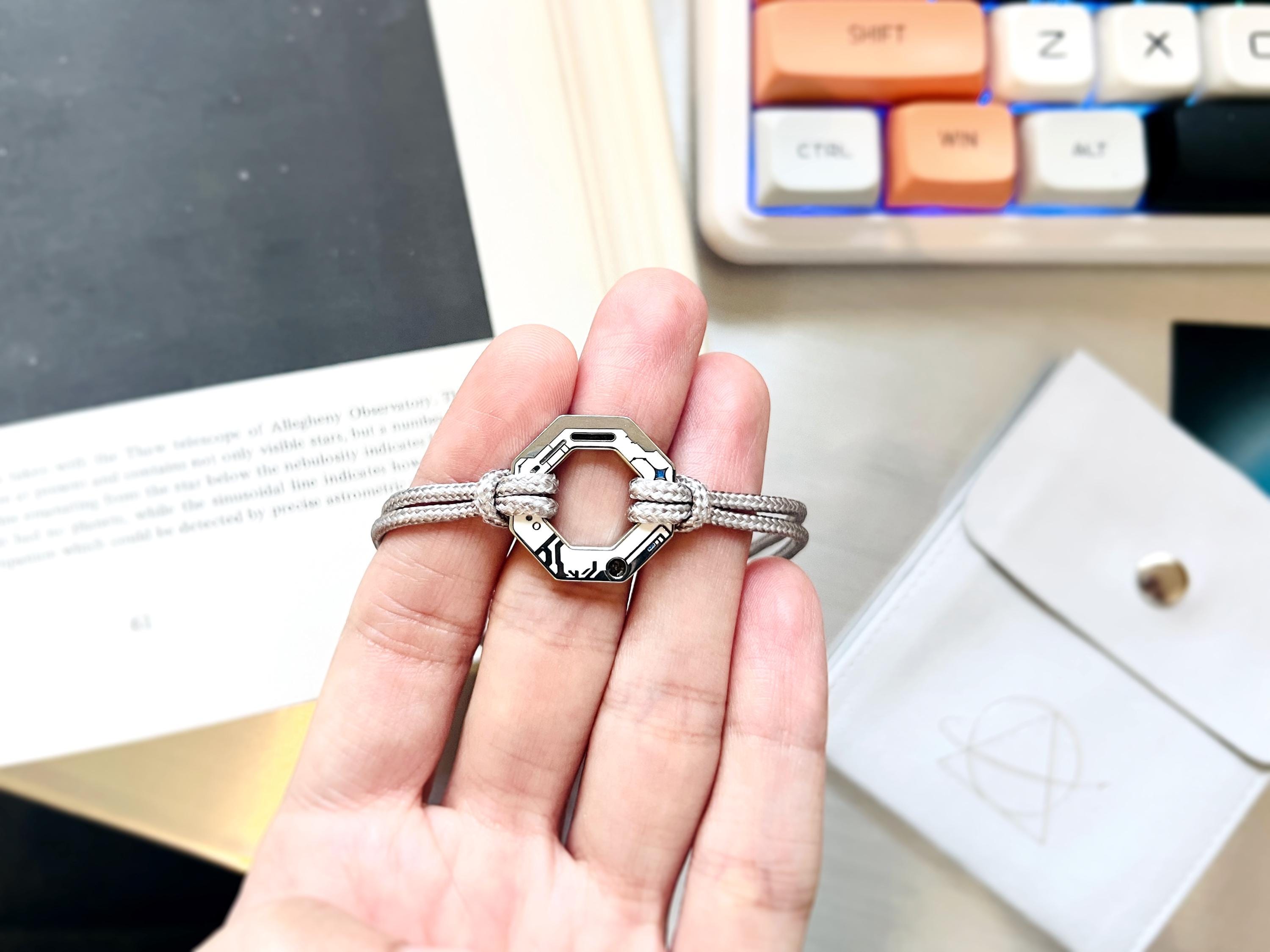 Volcanic Ash + Meteorite Dust Bracelet: Per Aspera Ad Astra Minimalist Sci-Fi Space Jewelry