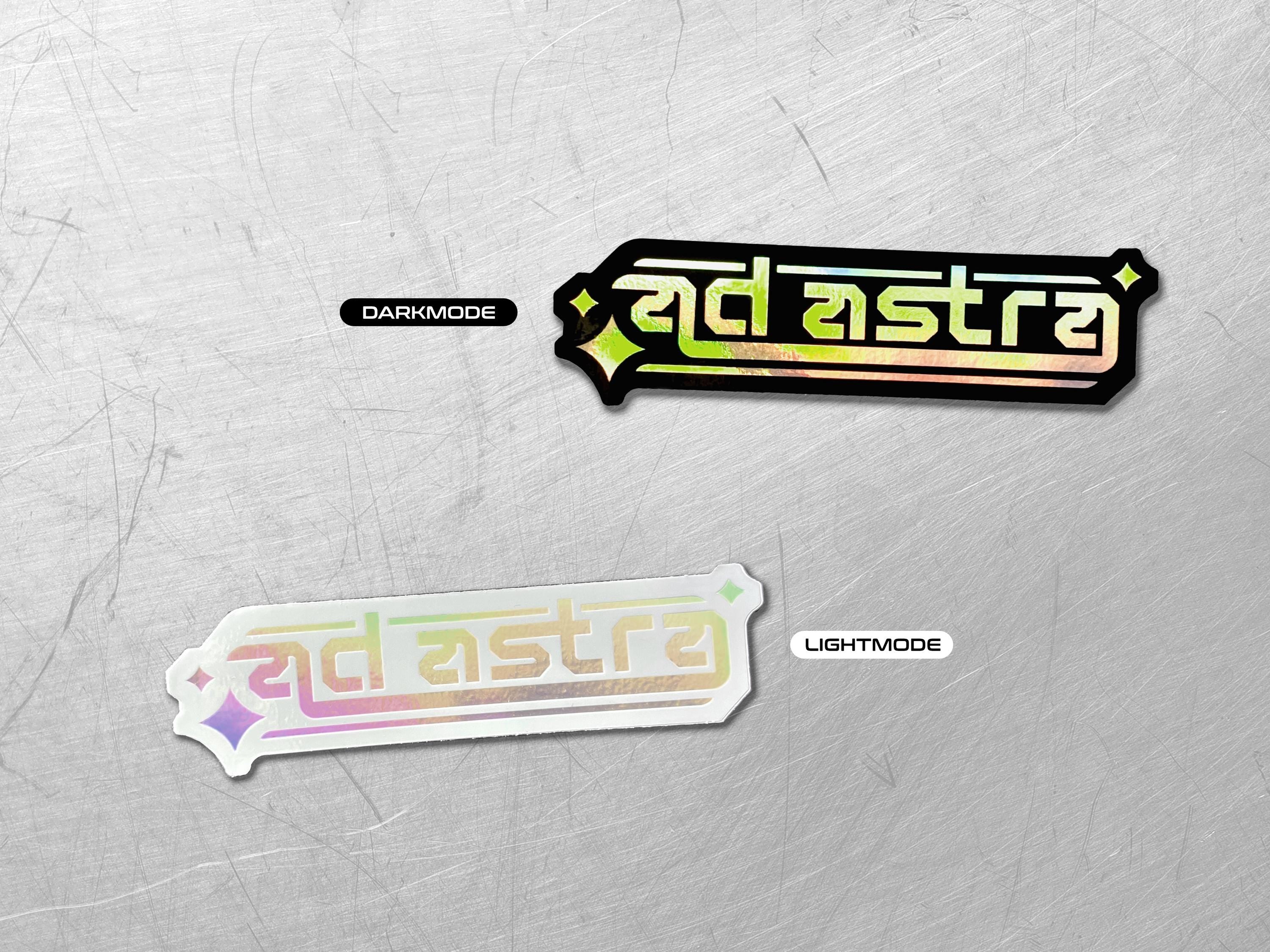 Ad Astra Holographic Vinyl Decal: Cyberpunk Laptop / Device Sticker