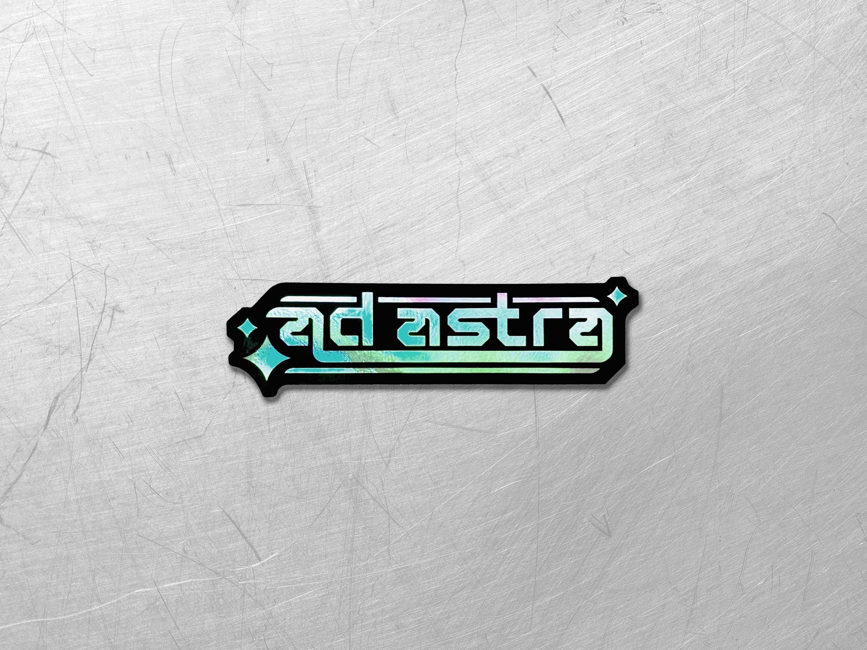 Ad Astra Holographic Vinyl Decal: Cyberpunk Laptop / Device Sticker