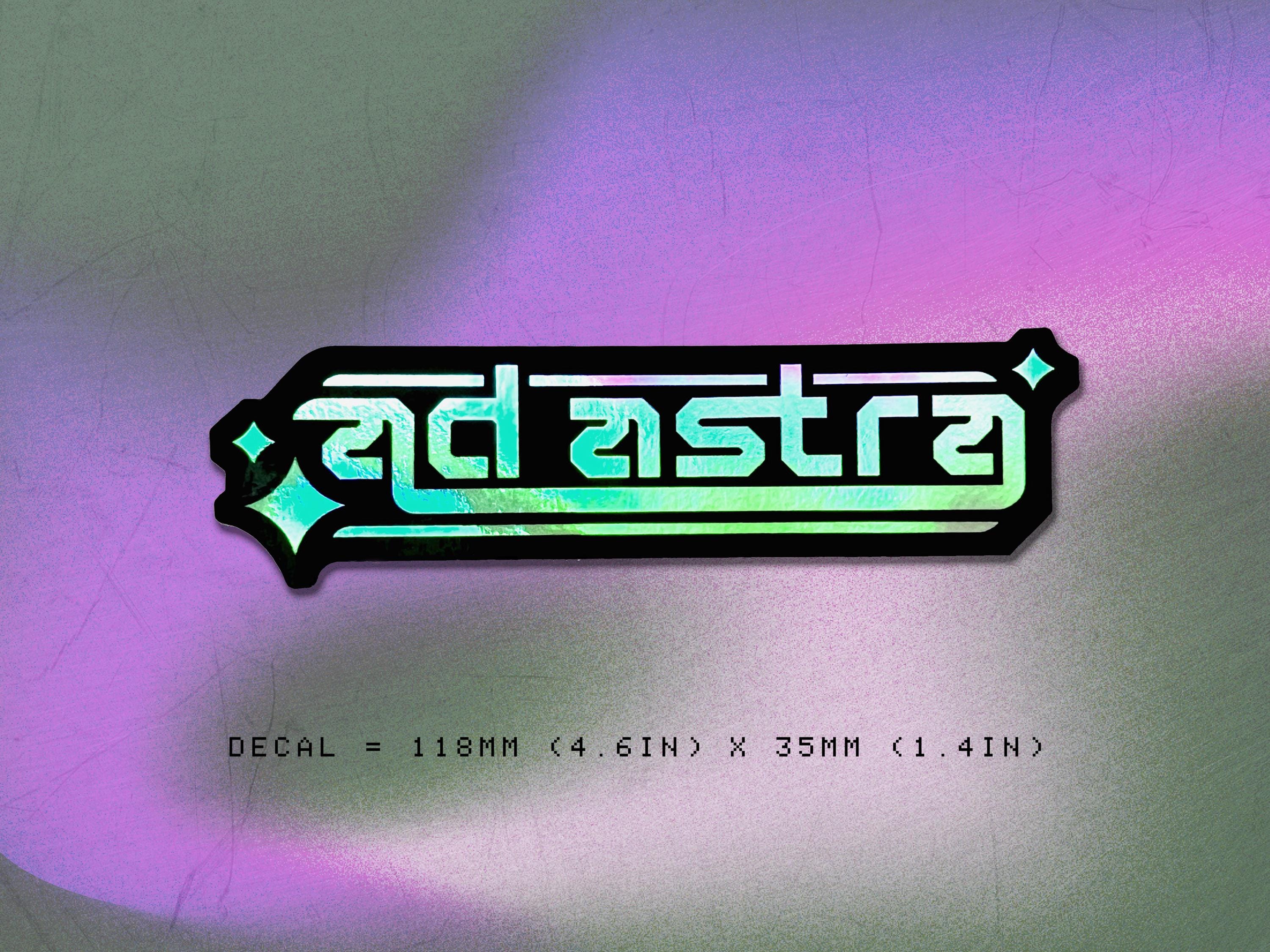 Ad Astra Holographic Vinyl Decal: Cyberpunk Laptop / Device Sticker