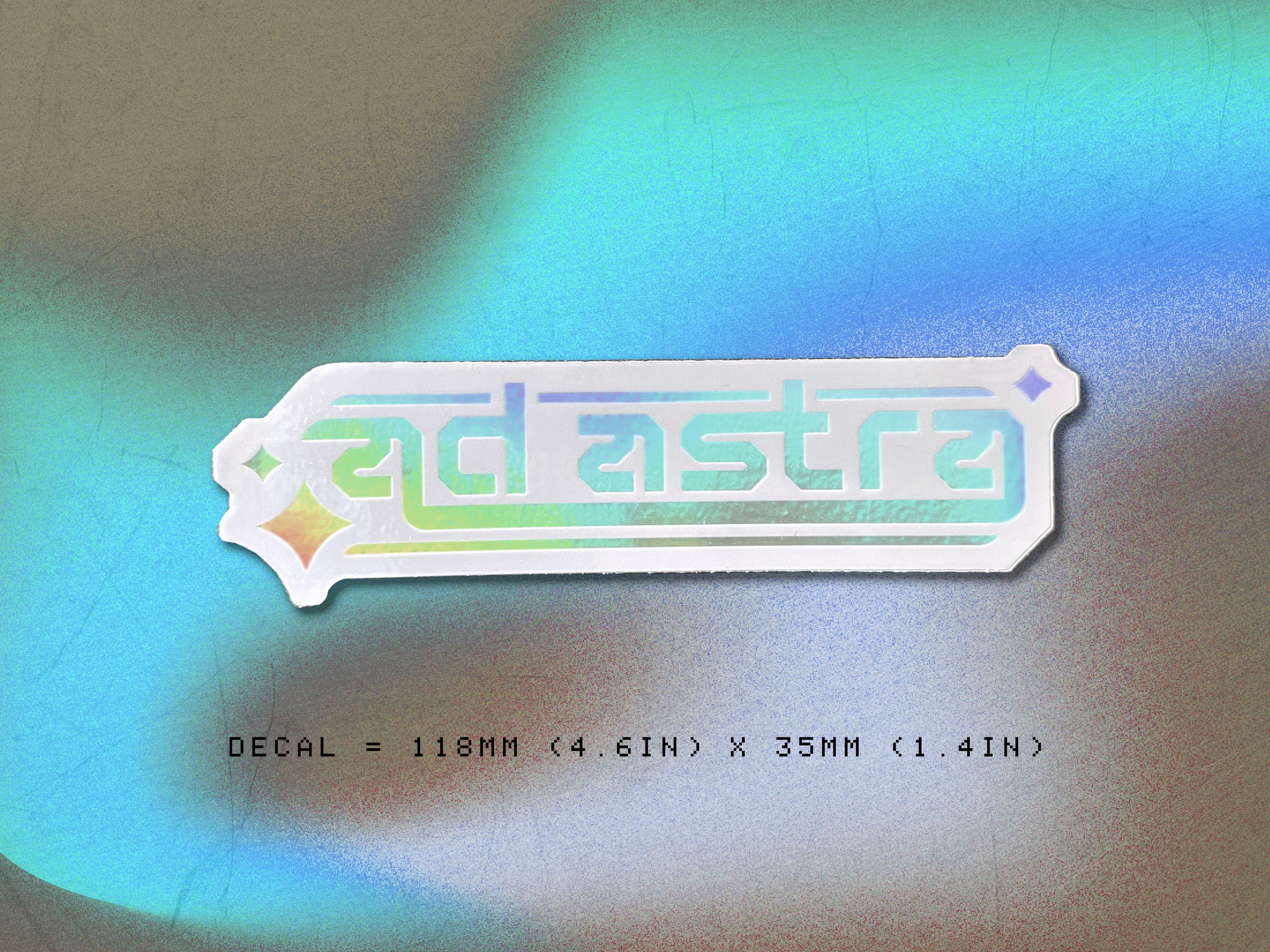 Ad Astra Holographic Vinyl Decal: Cyberpunk Laptop / Device Sticker