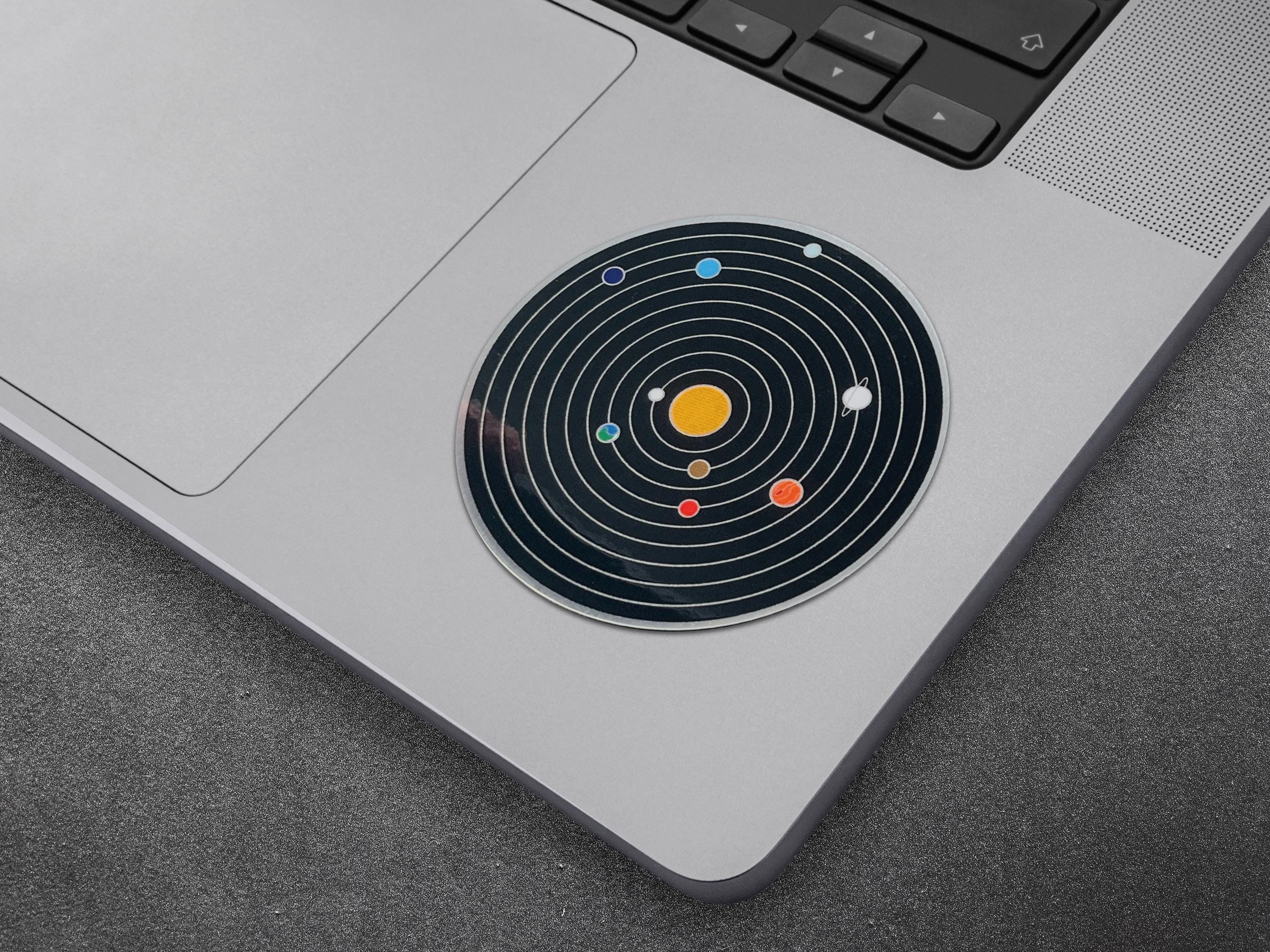 Solar System V2 Metallic Decal – The Sciencey
