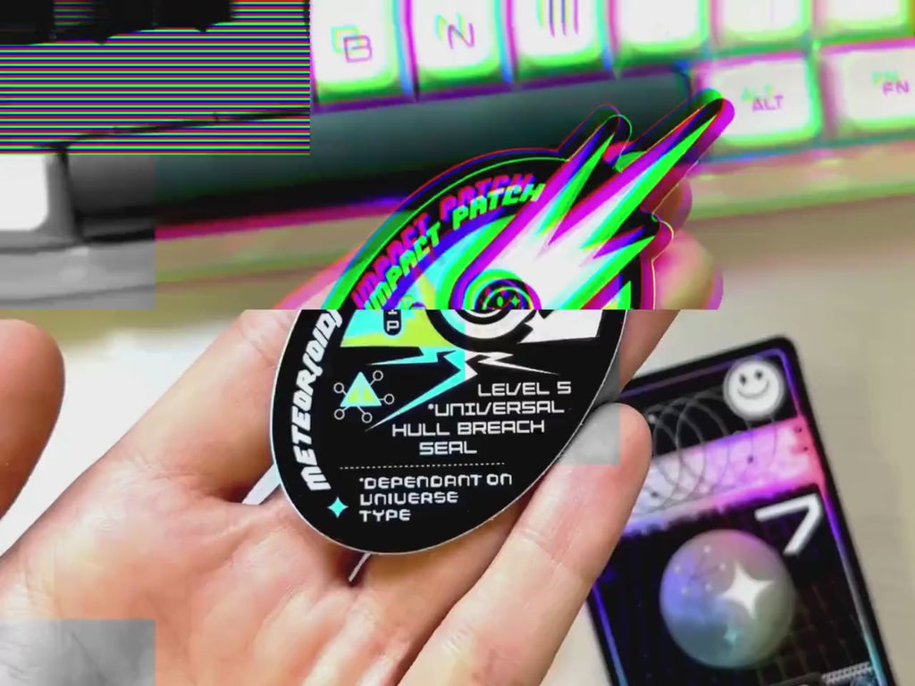 Meteor(oid) Impact Patch Holographic Vinyl Decal