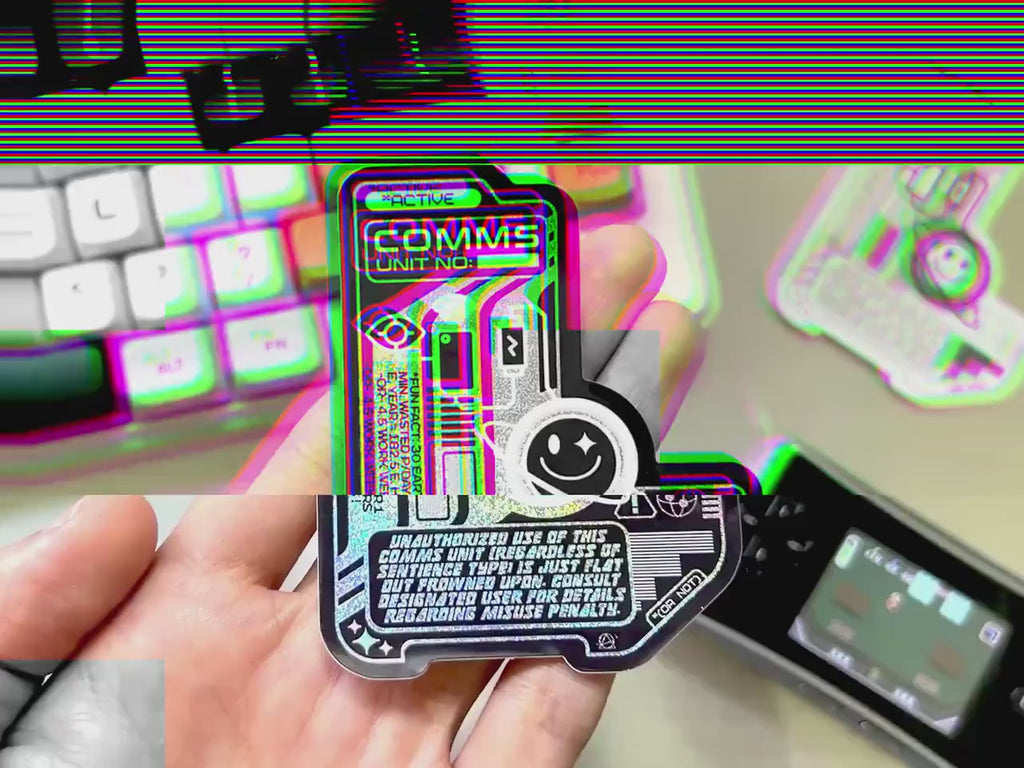 Holographic Comms Device Vinyl Decal