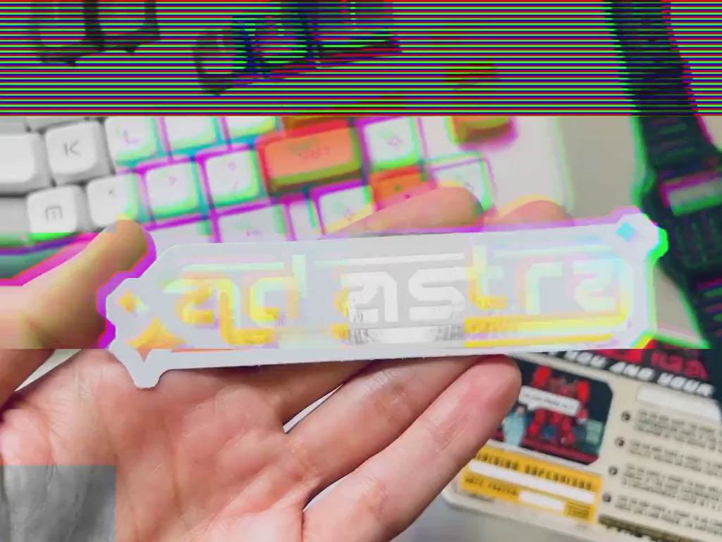 Ad Astra Holographic Vinyl Decal: Cyberpunk Laptop / Device Sticker