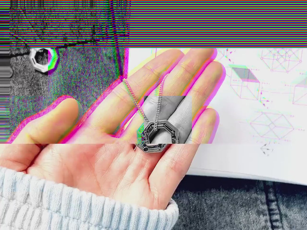 Volcanic Ash + Meteorite Dust Necklace