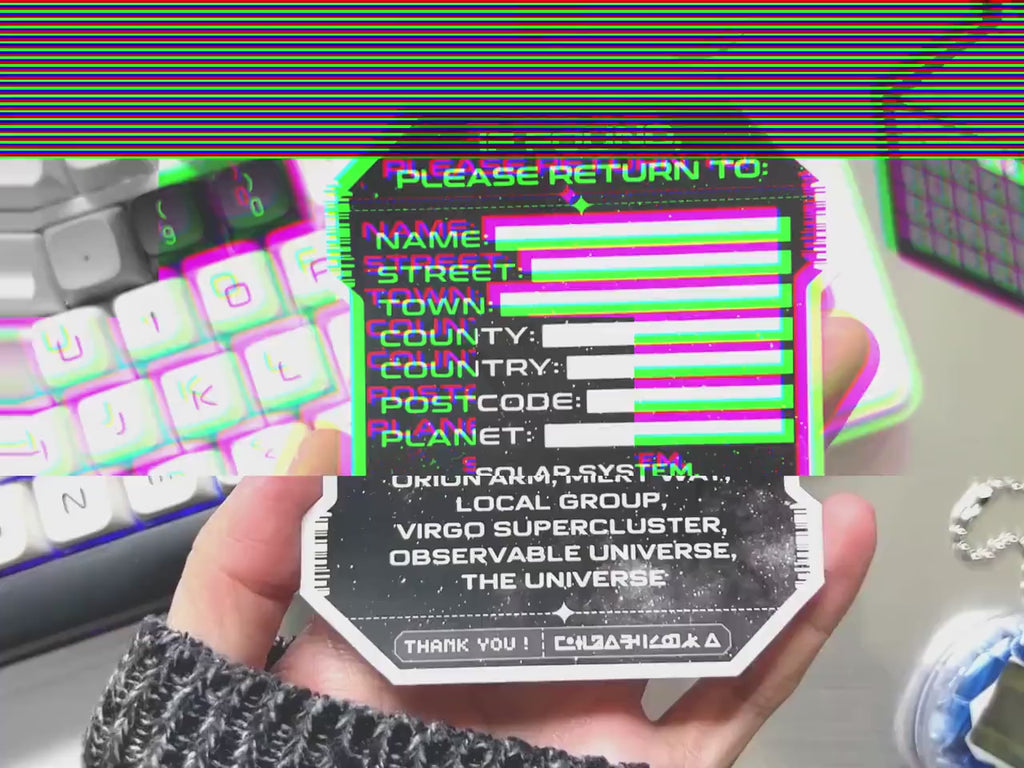 Cosmic Address Cyberpunk Vinyl Decal (UK / Europe Version)