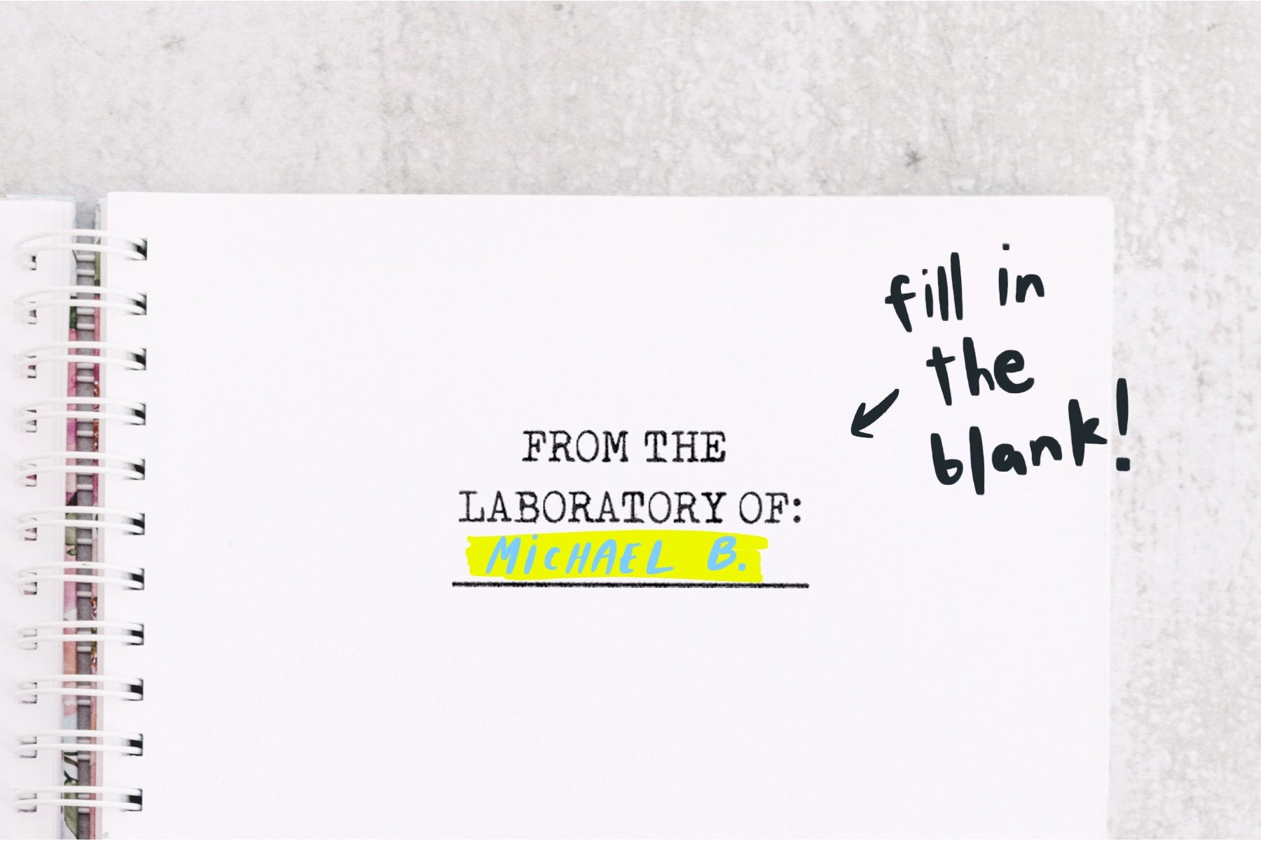 Laboratory Of Rubber Stamp - STEM / Chemistry Teacher Grading - Lab Notebook Science Stationery