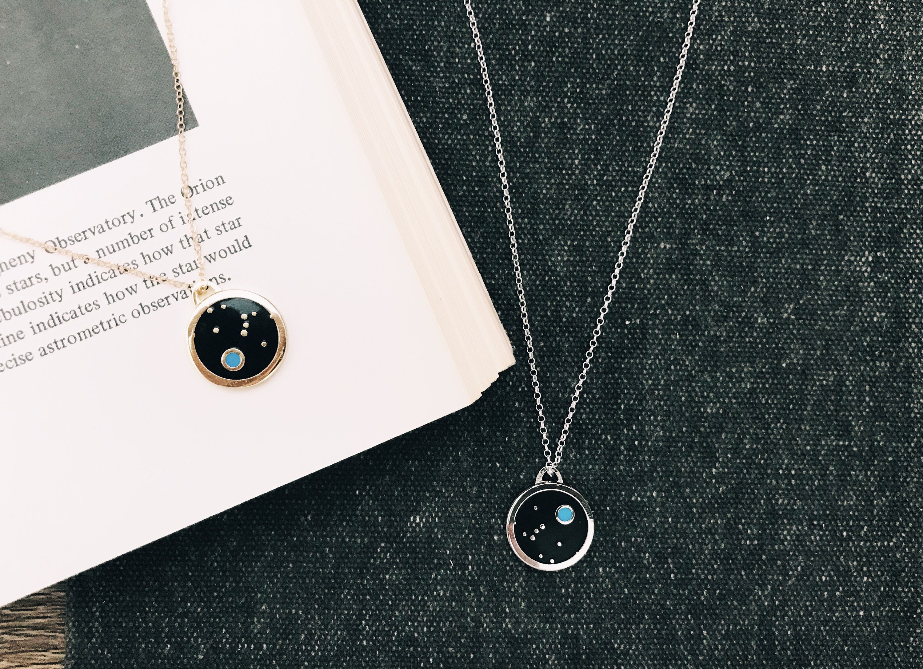 Pale Blue Dot Necklace - Astronomy / Space Pendant Necklace Gift - Celestial  / Earth Jewelry