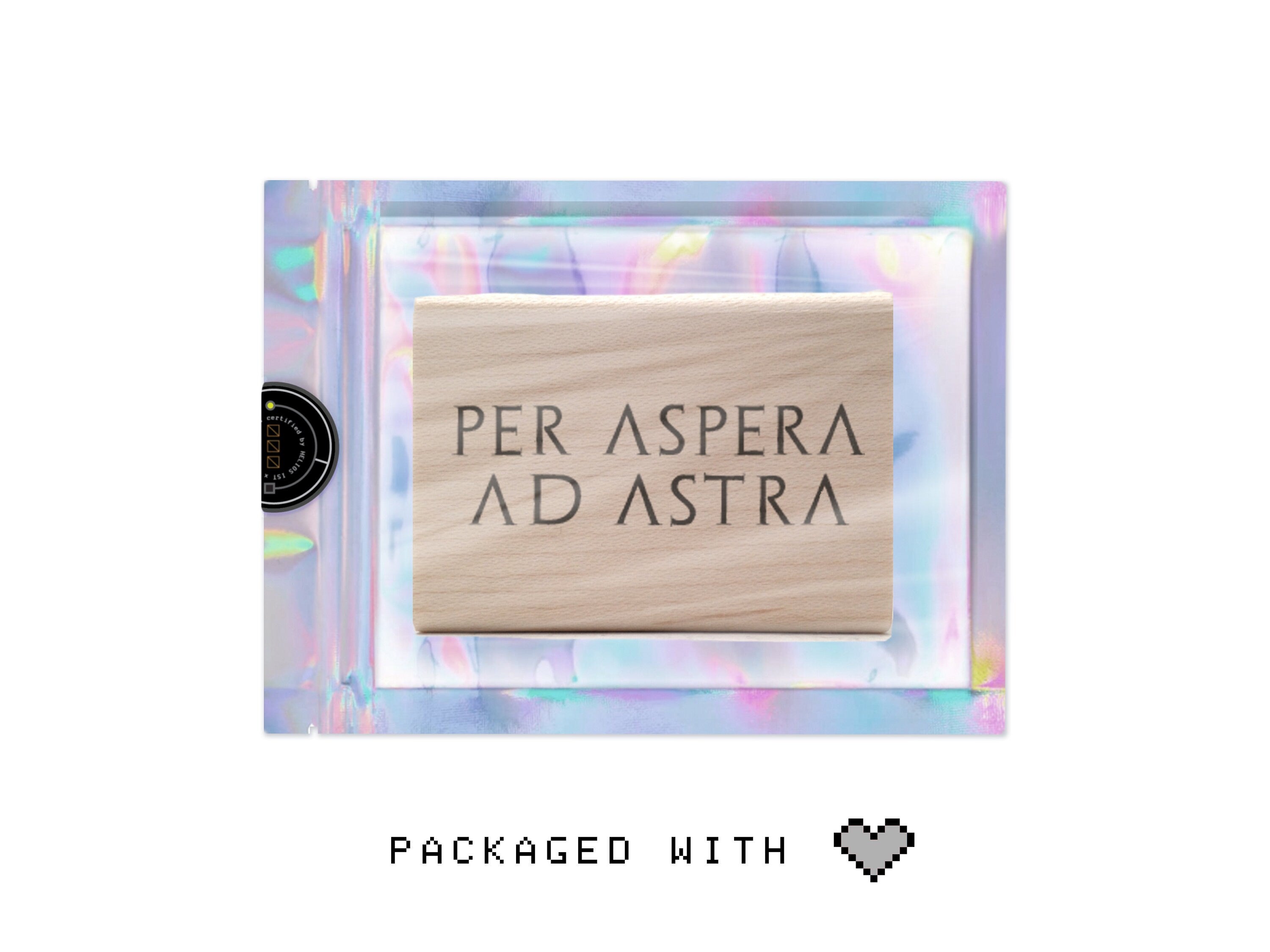 Per Aspera Ad Astra Rubber Stamp - Celestial  / Astronomy Stamp - Space Stationery