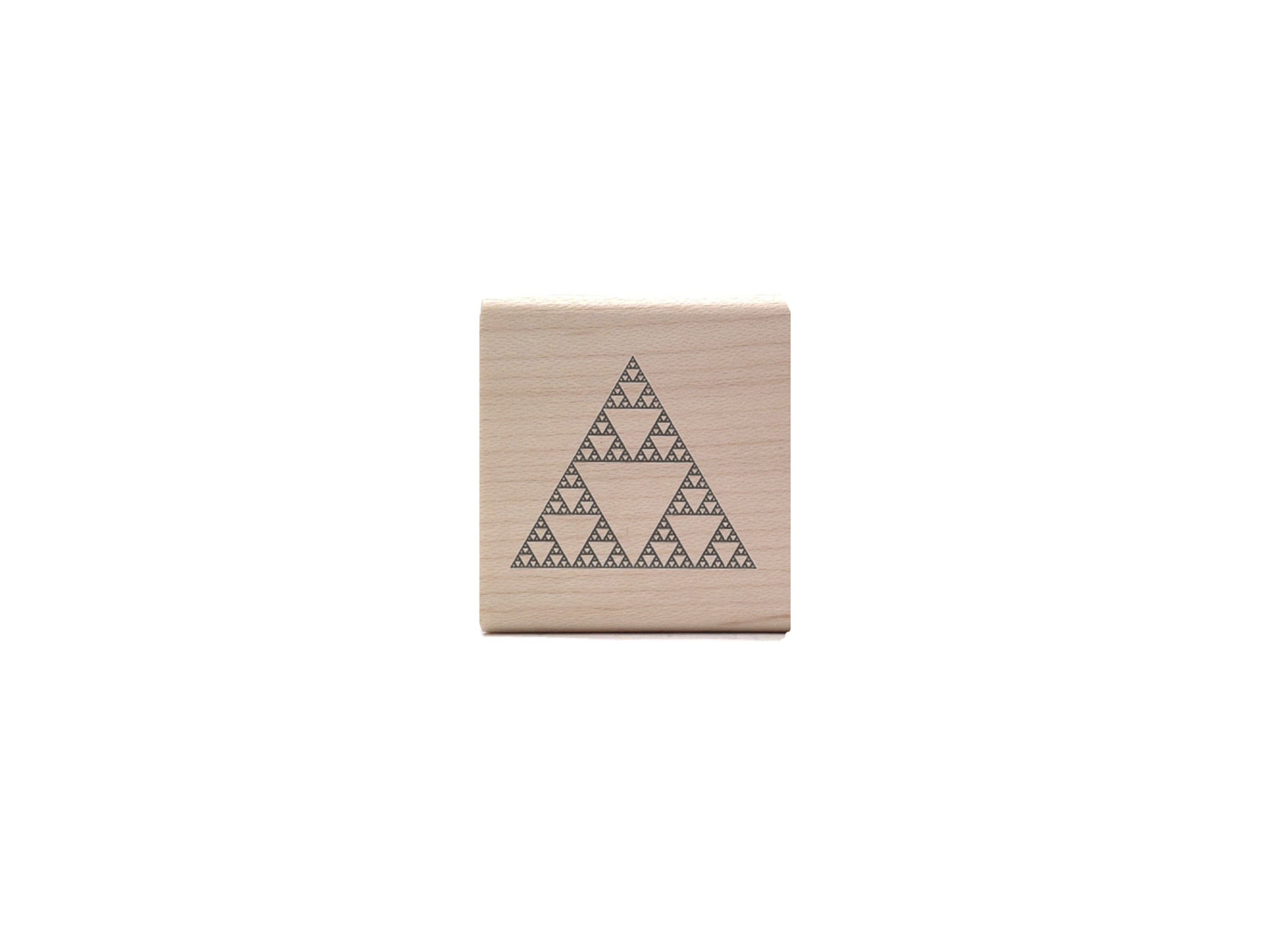 Sierpinski Triangle Rubber Stamp - Mandelbrot & Koch Fractals - STEM