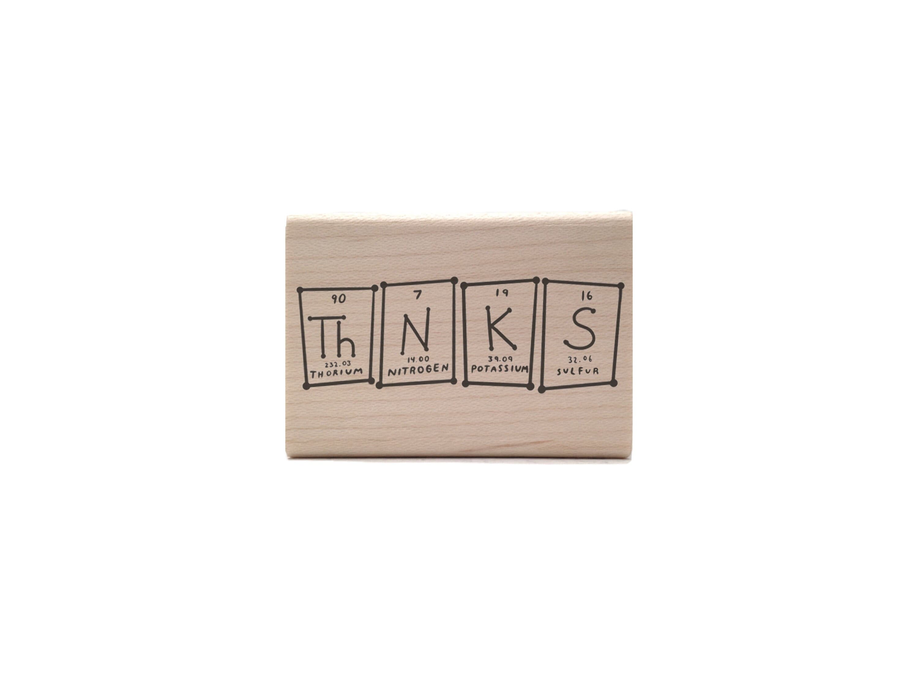 Thanks! Elements Rubber Stamp - Chemistry Thank You Grading Stamp - Periodic Table of Elements
