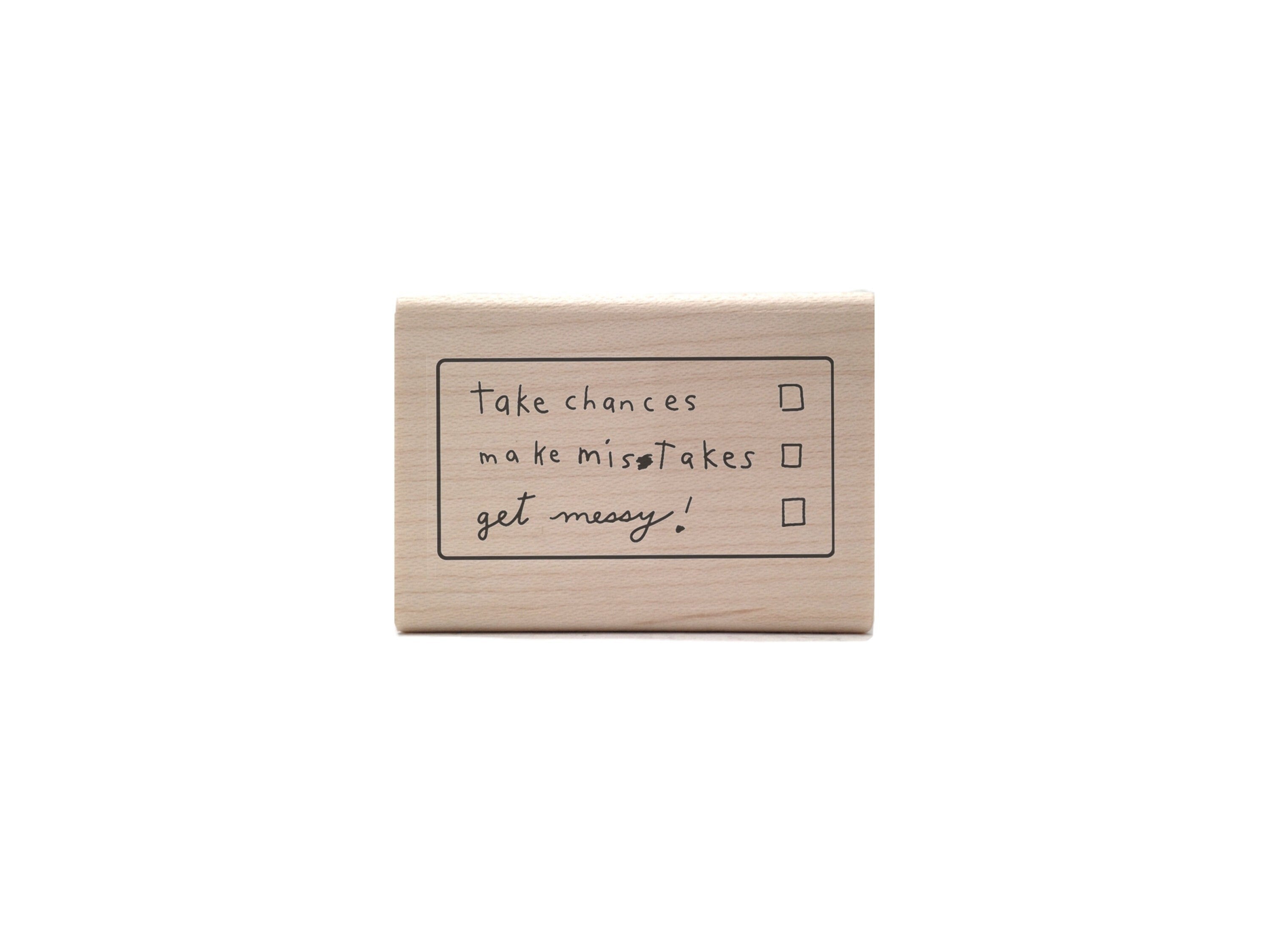 Ms. Frizzle Rubber Stamp - Motivational Teacher's Grading / Homework Stamp - Take Chances, Get Messy, Make Mistakes