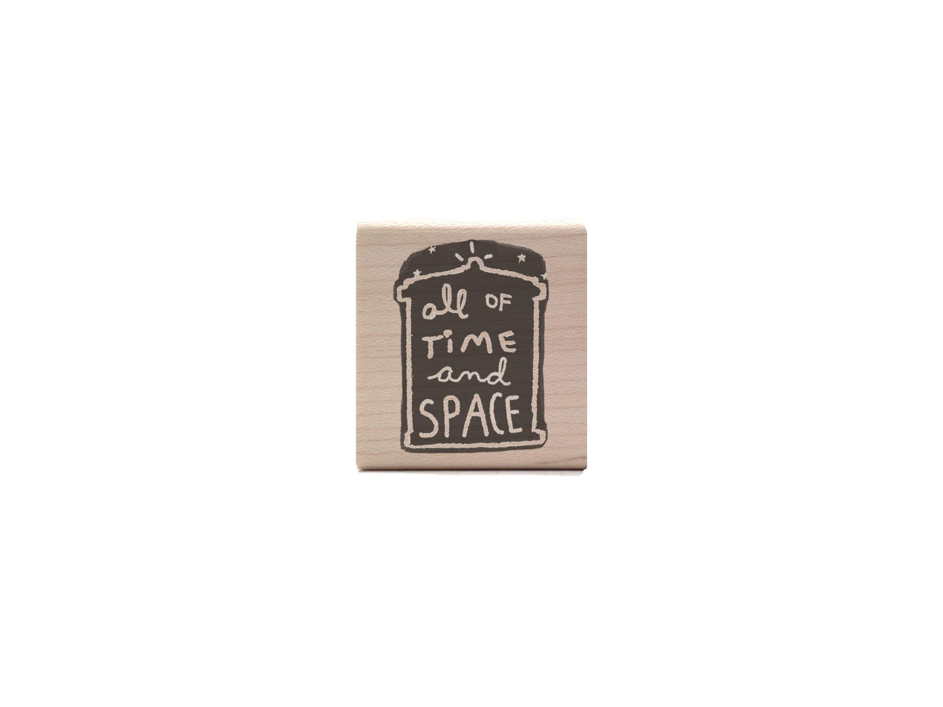 Time & Space Rubber Stamp - Whovian Doctor Party Stationery - Police Box Stamp