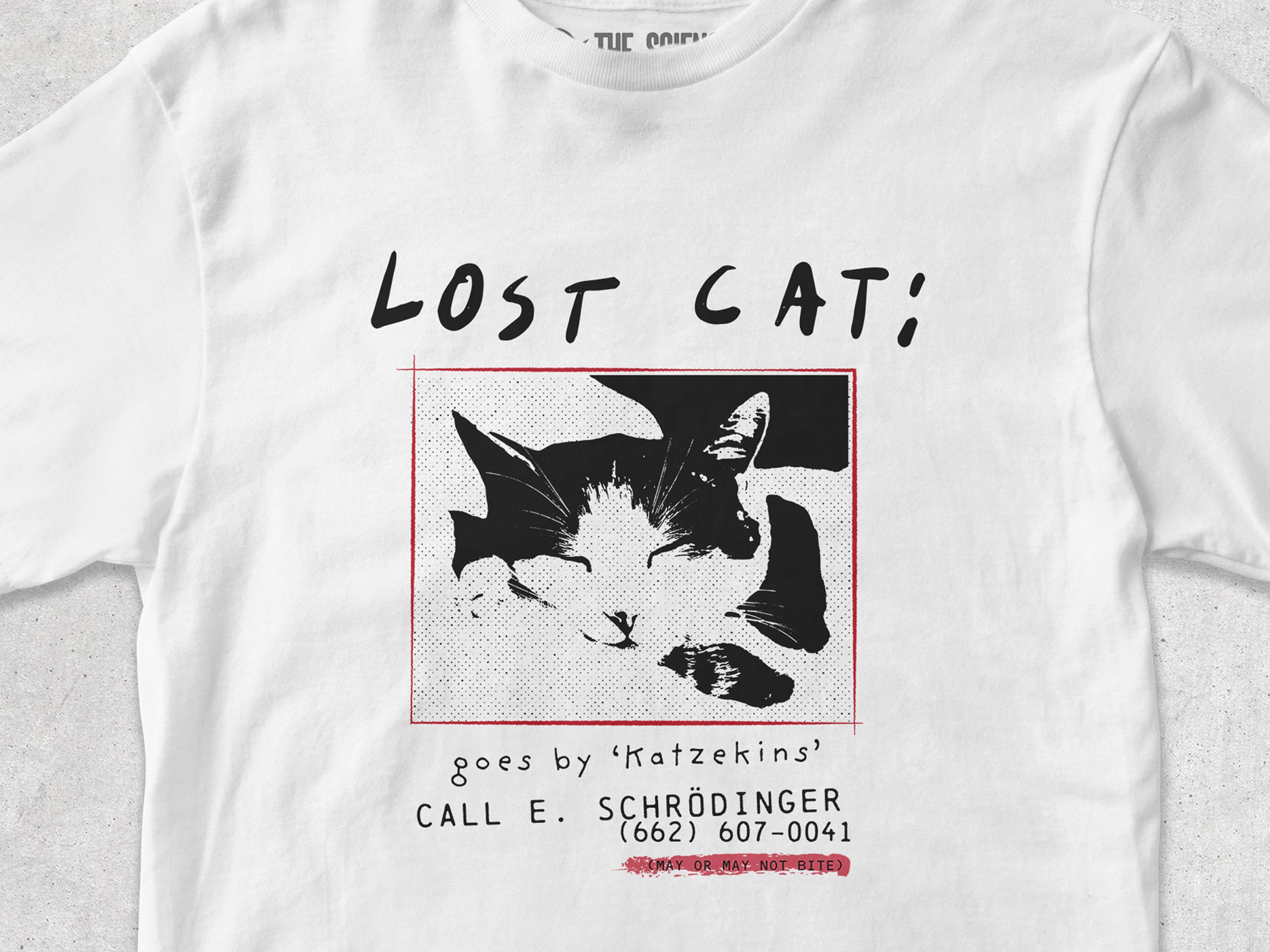 Schrödinger's Lost Cat T-Shirt - Funny Science Meme Shirt - STEM Physics Teacher Tee
